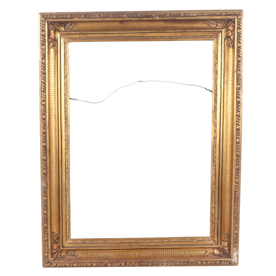 Gilded Wood and Gesso Frame, Vintage