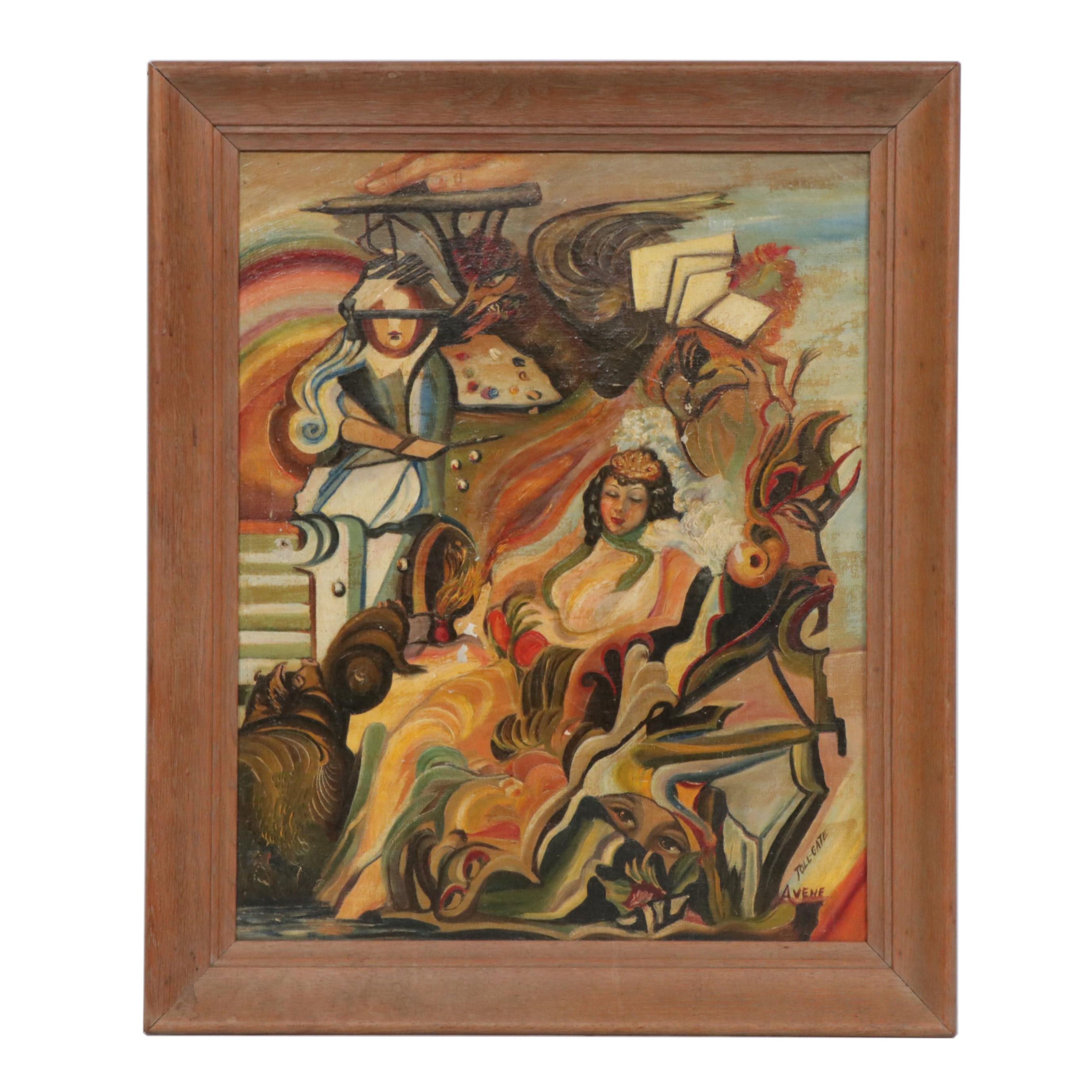 Early 20th Century Fauvist Style Oil Painting