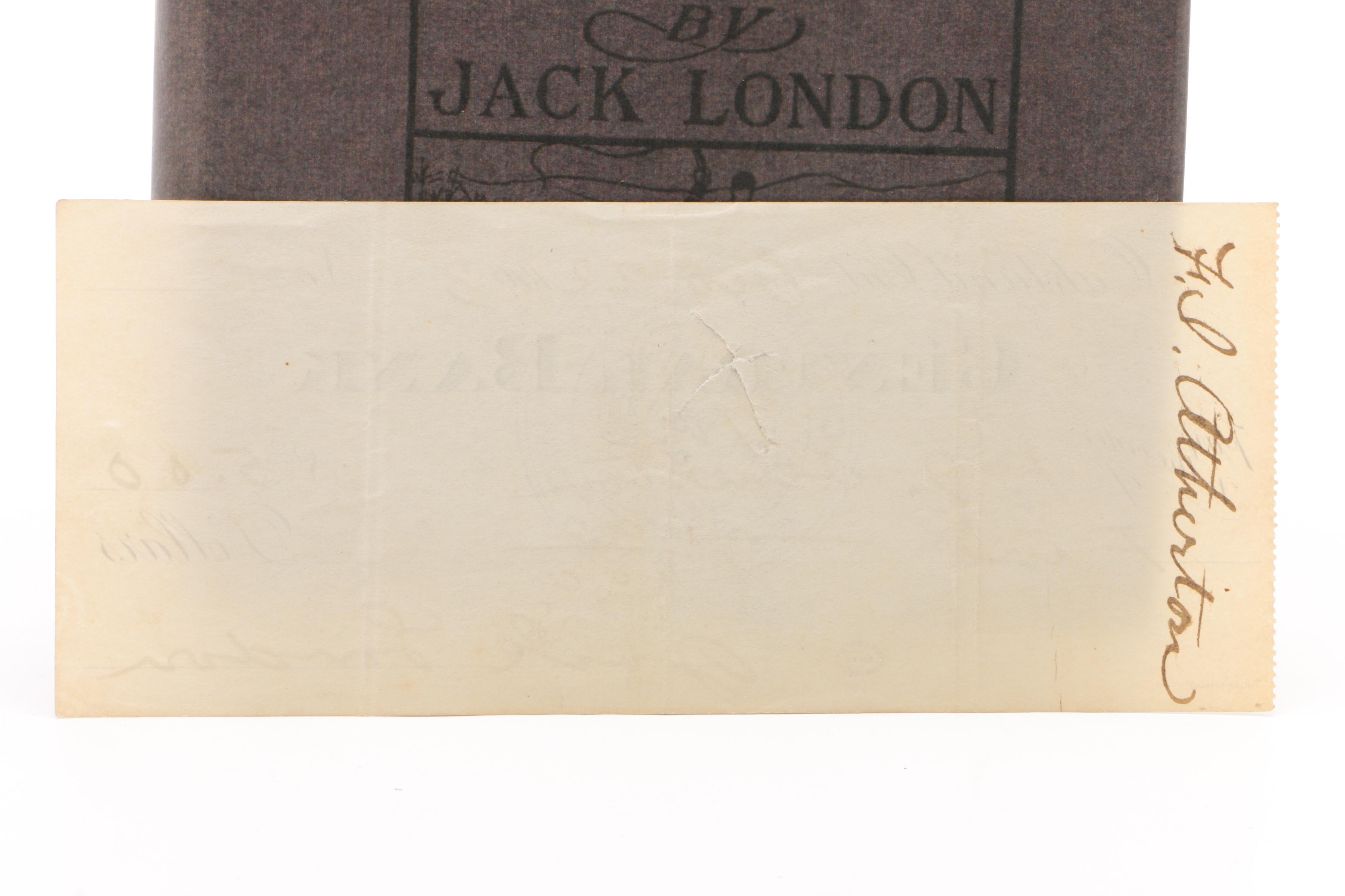 First Edition "Call of the Wild" by Jack London with Signed Check