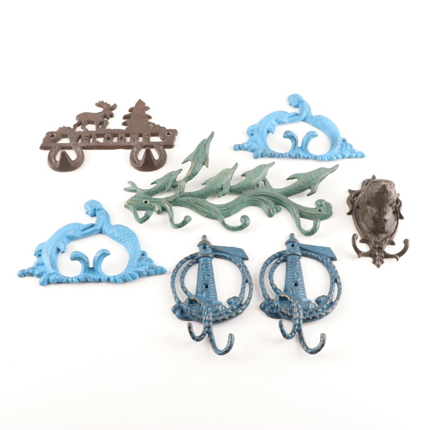 Decorative Cast Metal Wall Hooks