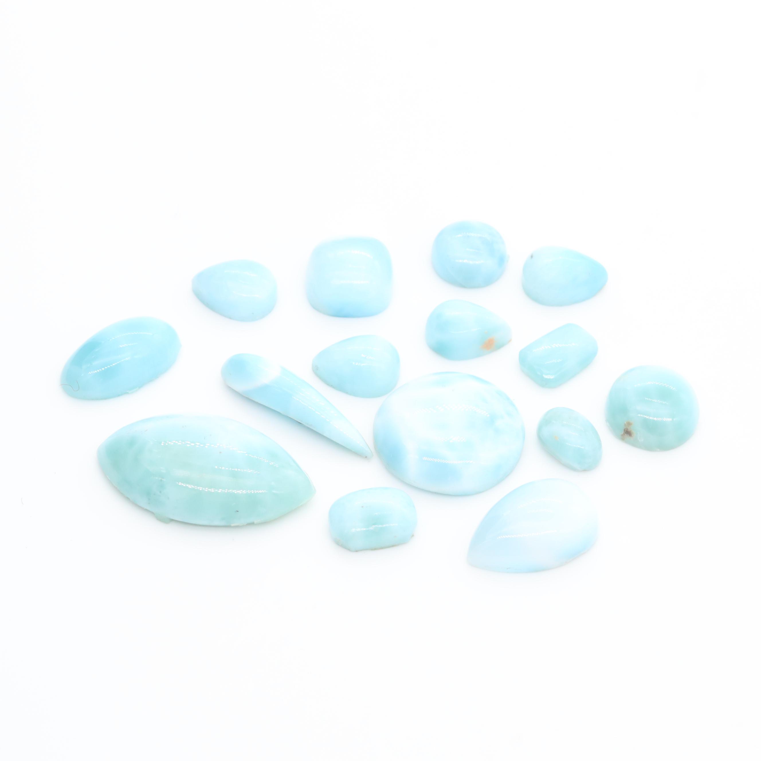 Loose 51.56 CTW Larimar Stones