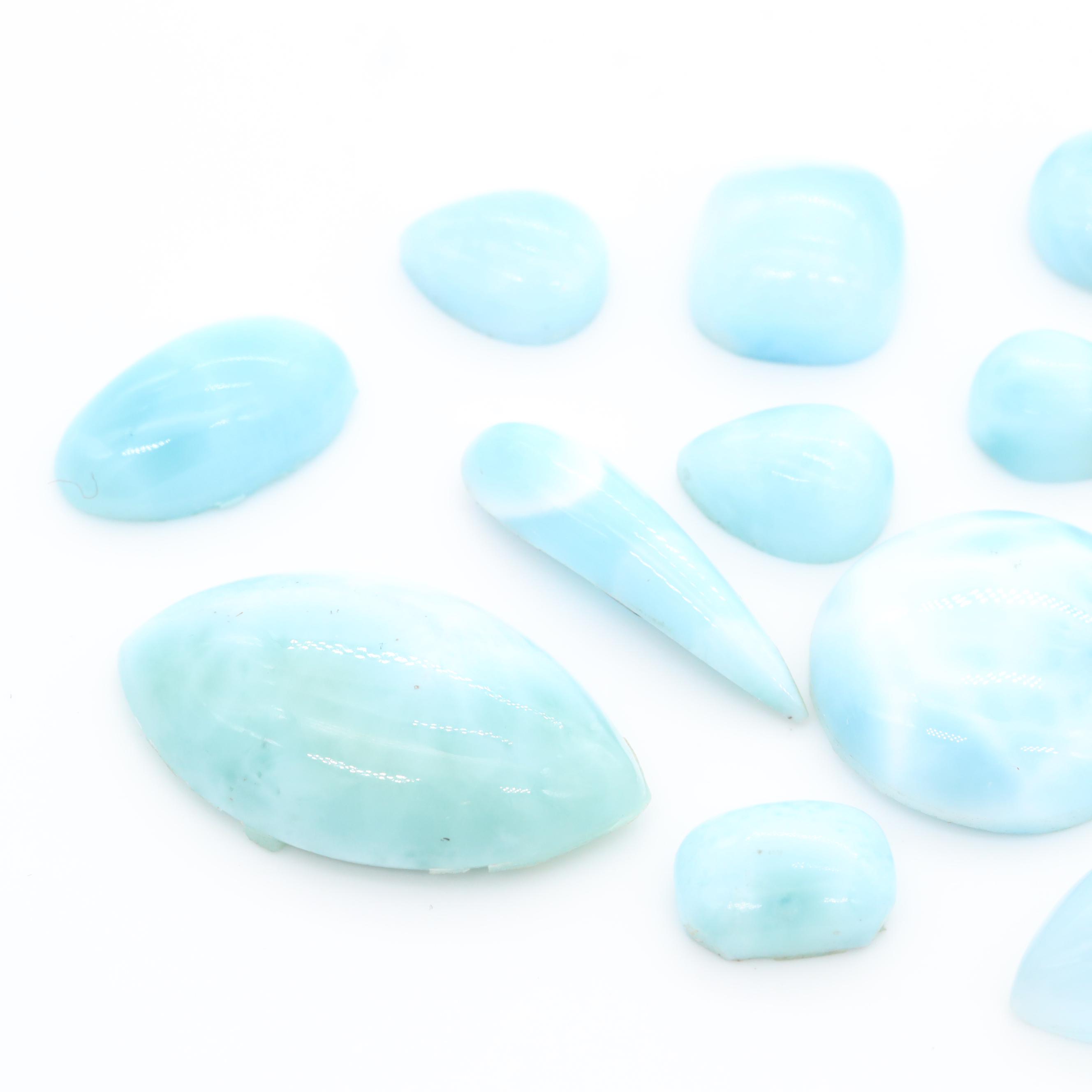 Loose 51.56 CTW Larimar Stones