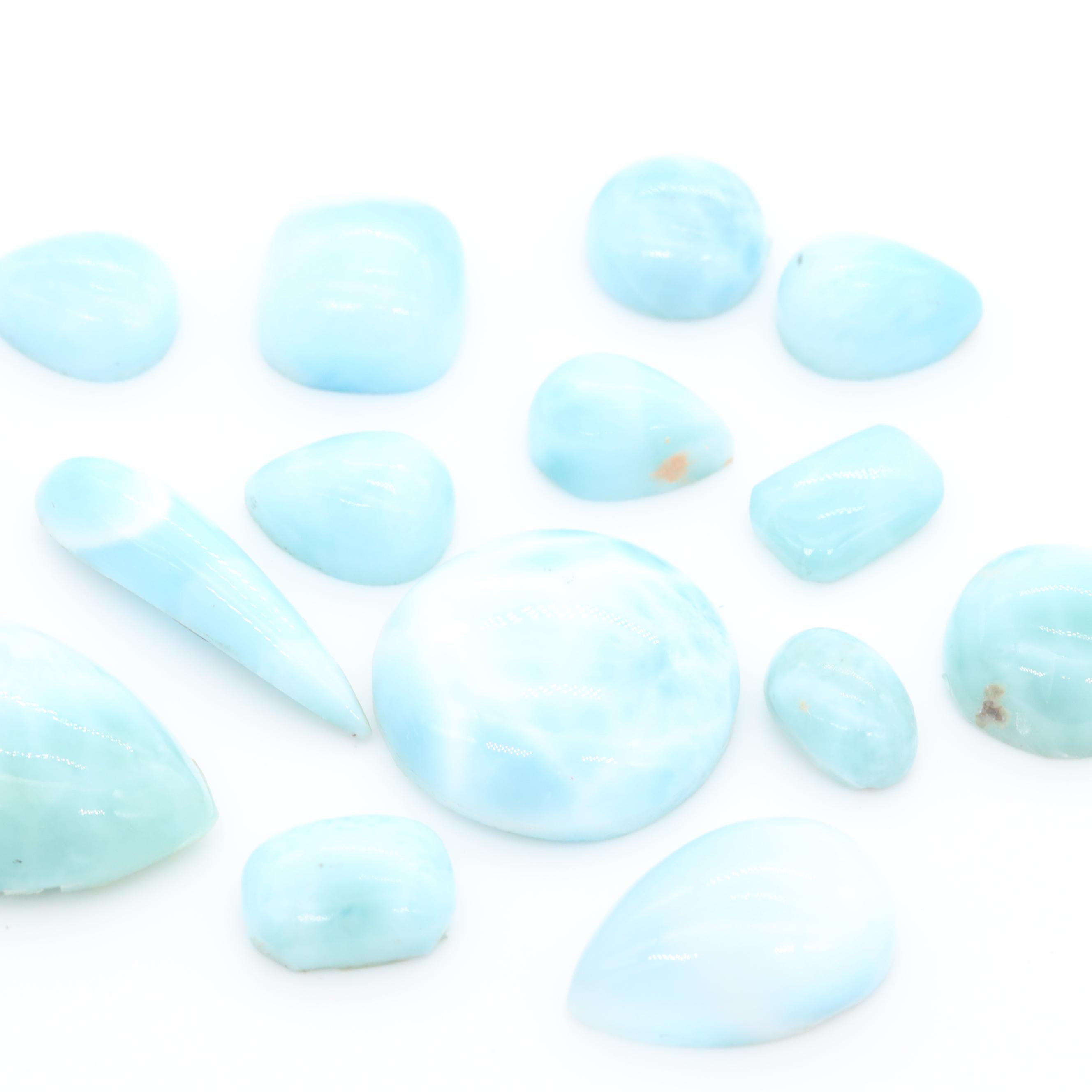 Loose 51.56 CTW Larimar Stones