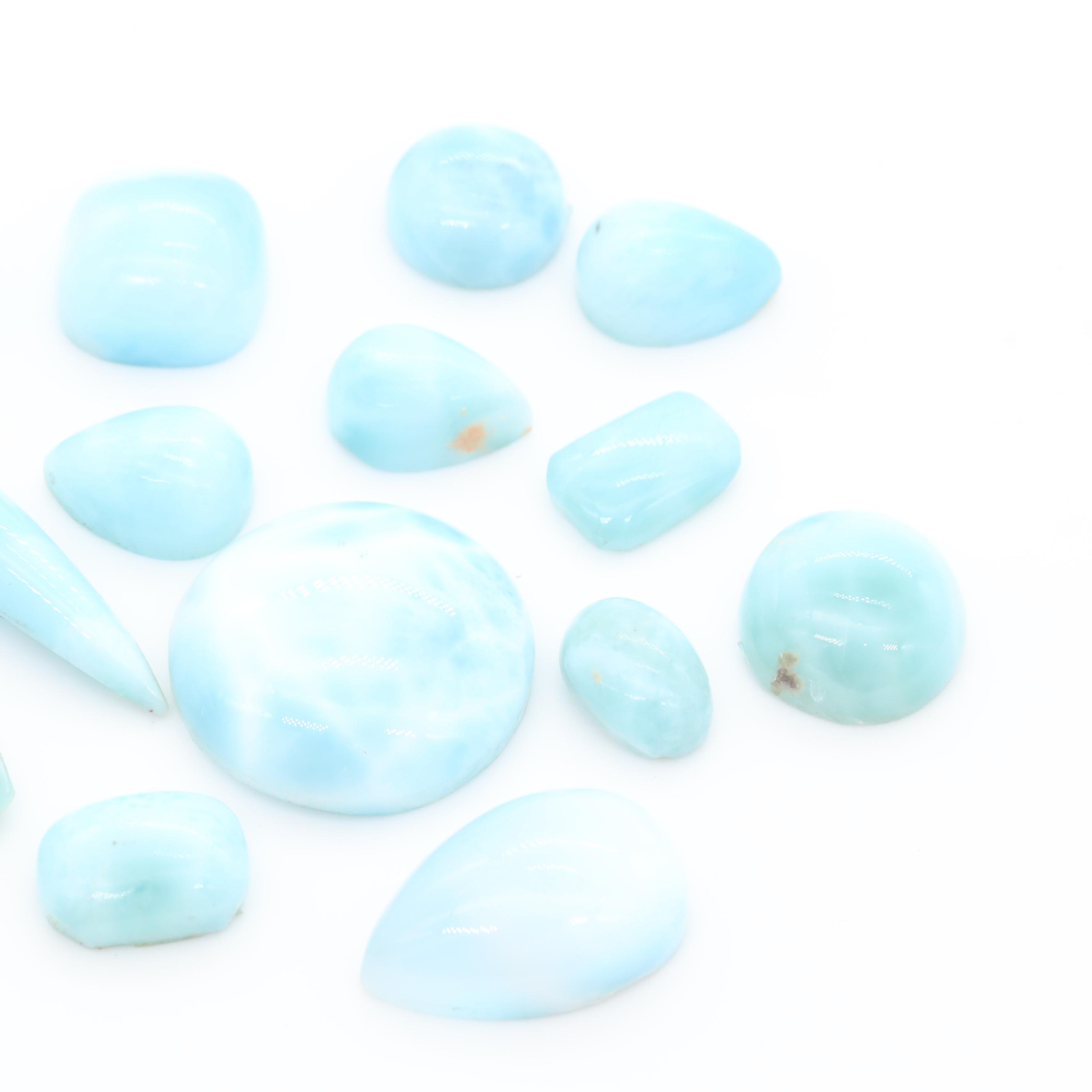 Loose 51.56 CTW Larimar Stones
