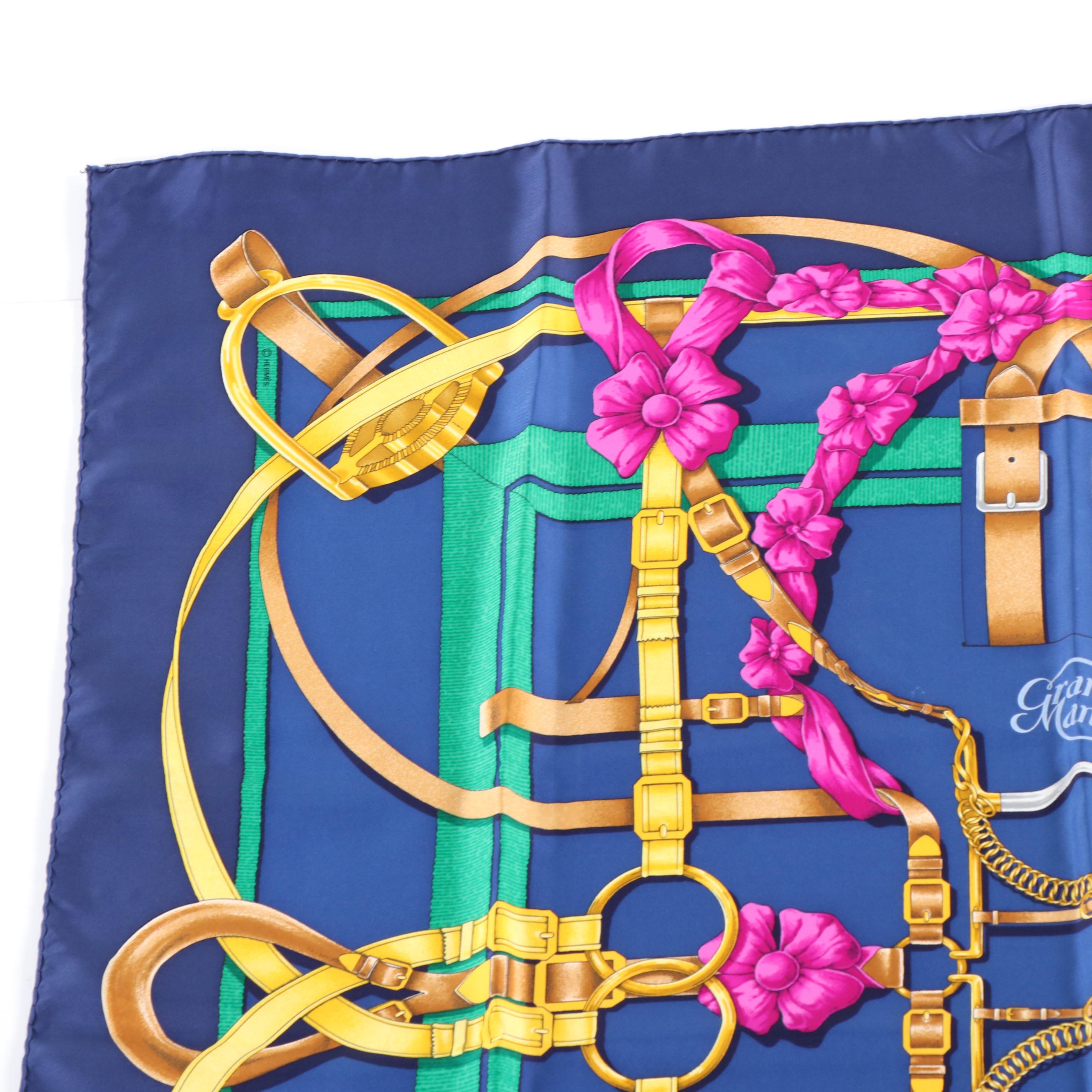 Hermès "Grand Manège" Silk Scarf Designed by Henri d'Origny
