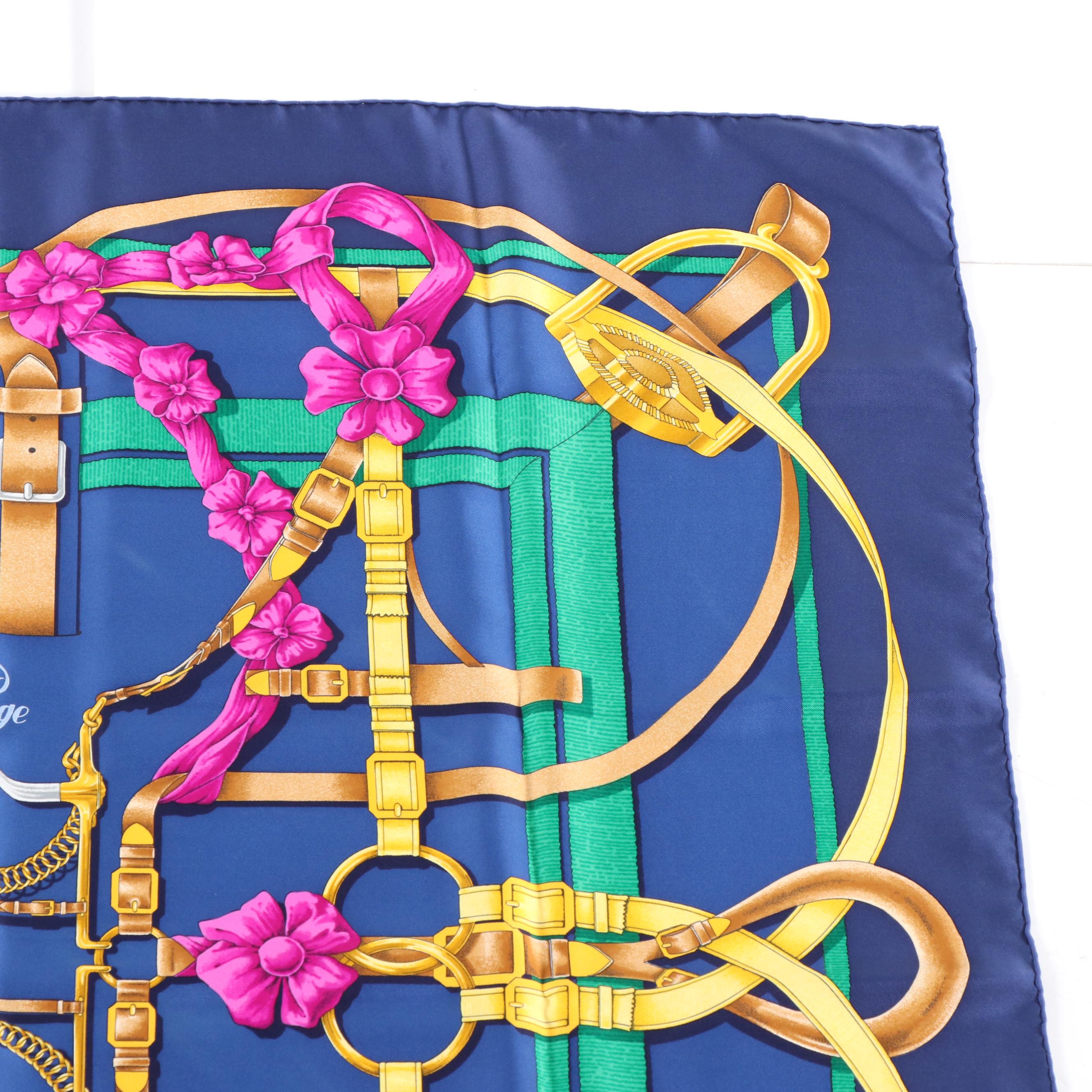 Hermès "Grand Manège" Silk Scarf Designed by Henri d'Origny