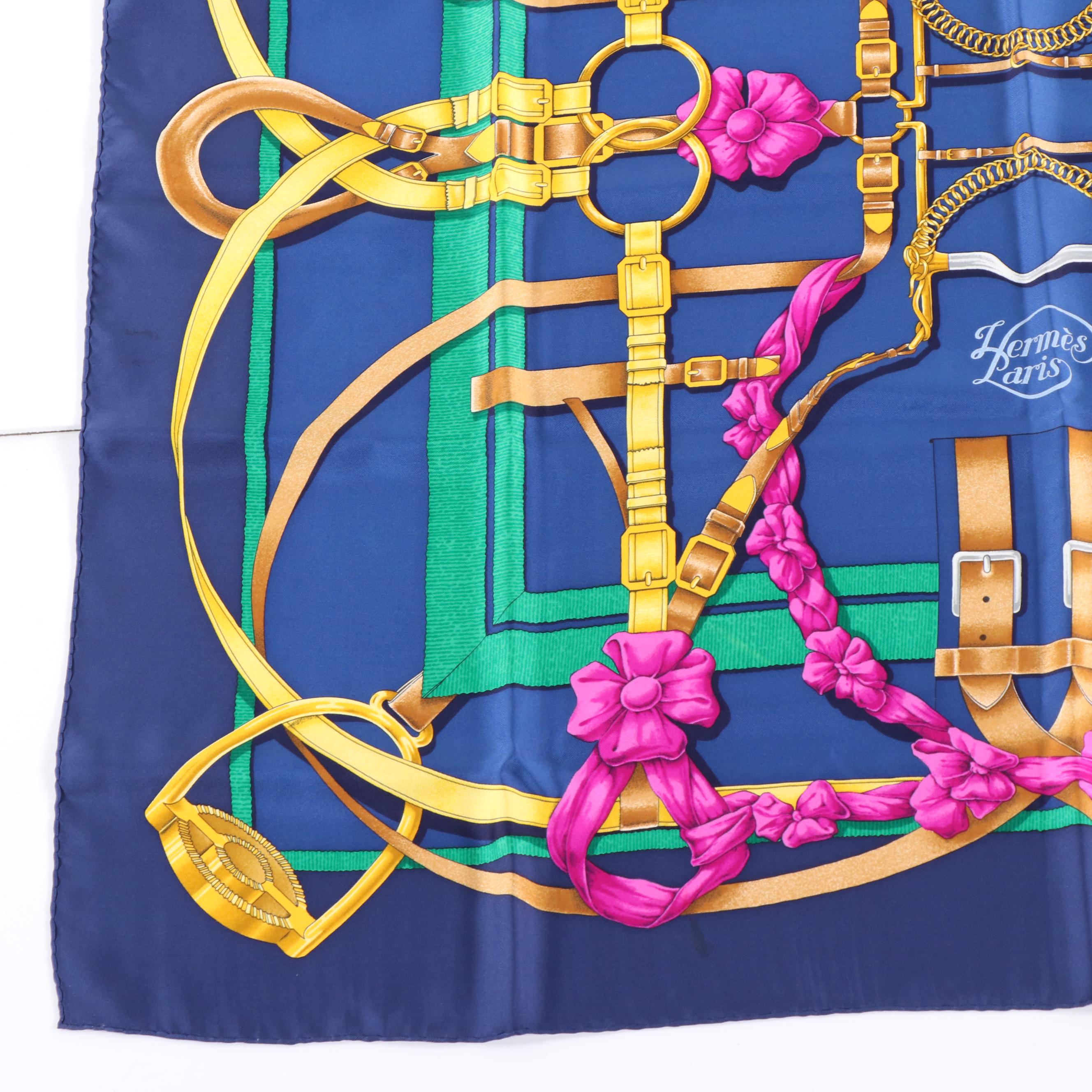 Hermès "Grand Manège" Silk Scarf Designed by Henri d'Origny