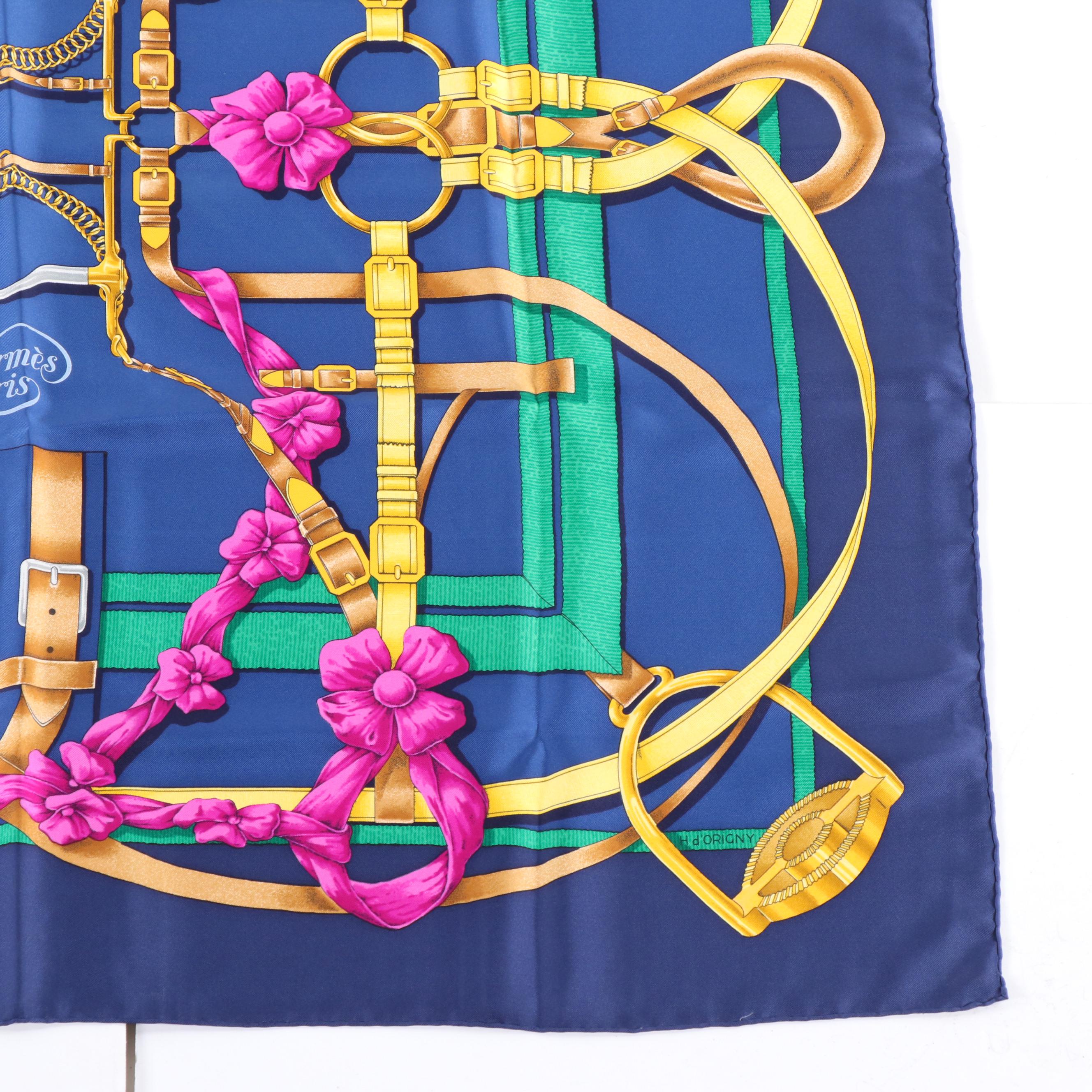 Hermès "Grand Manège" Silk Scarf Designed by Henri d'Origny