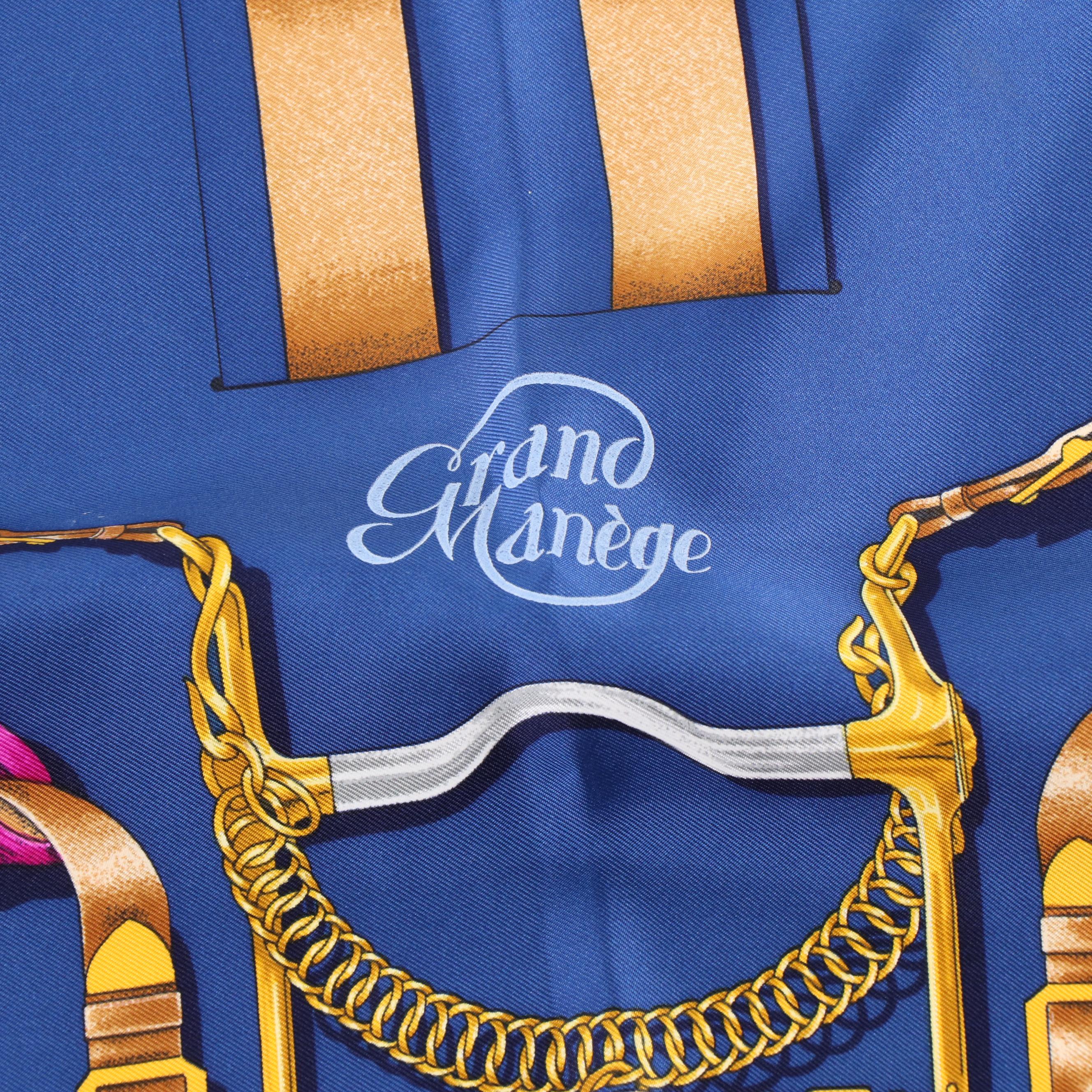 Hermès "Grand Manège" Silk Scarf Designed by Henri d'Origny