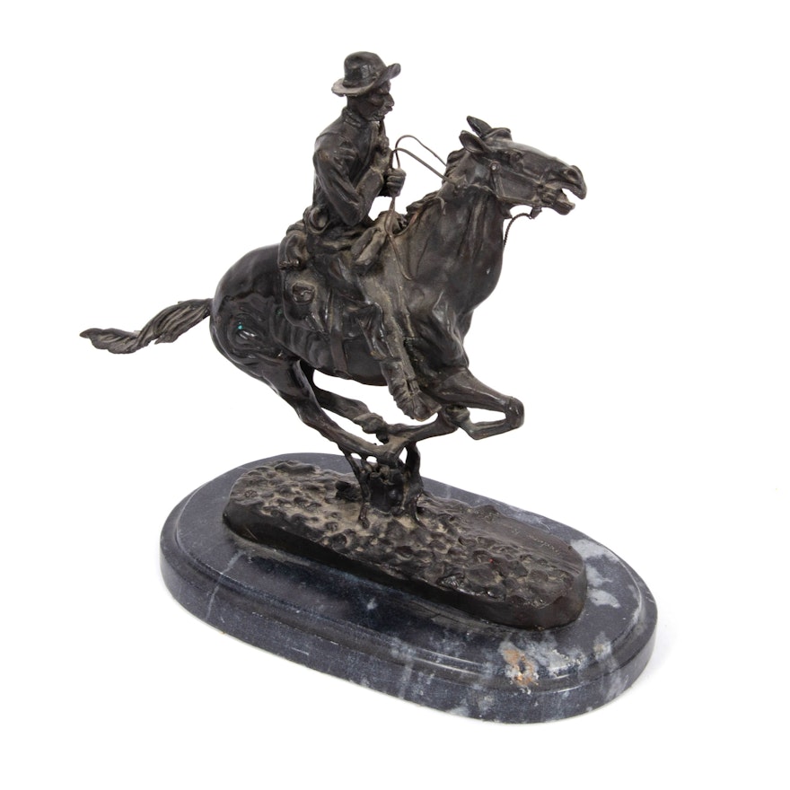 Bronze Sculpture after Frederic Remington "Trooper of the Plains"