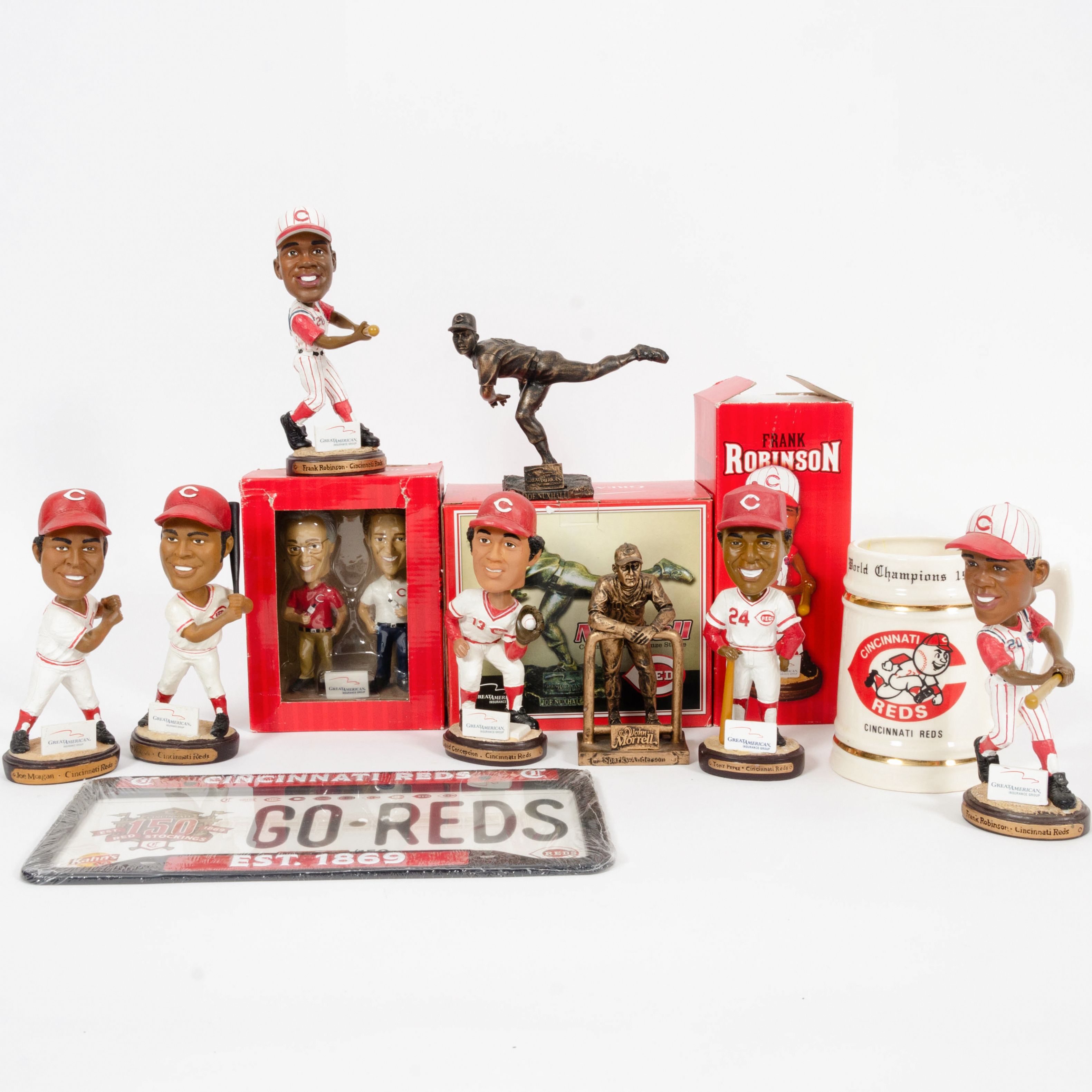 Cincinnati Reds Commemorative Bobbleheads and and Other Memorabilia