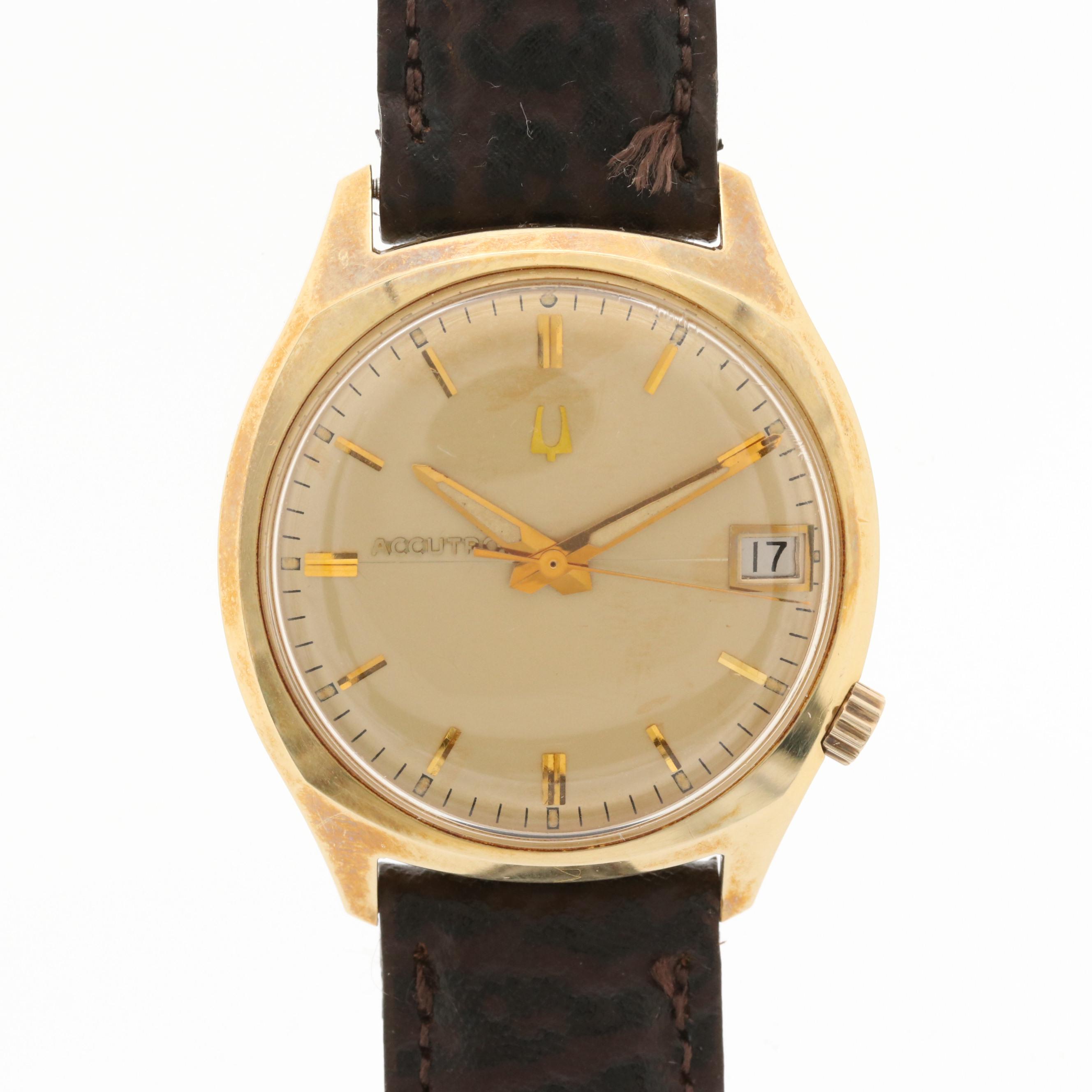 Vintage Bulova Accutron 14K Yellow Gold Tuning Fork Electric Watch