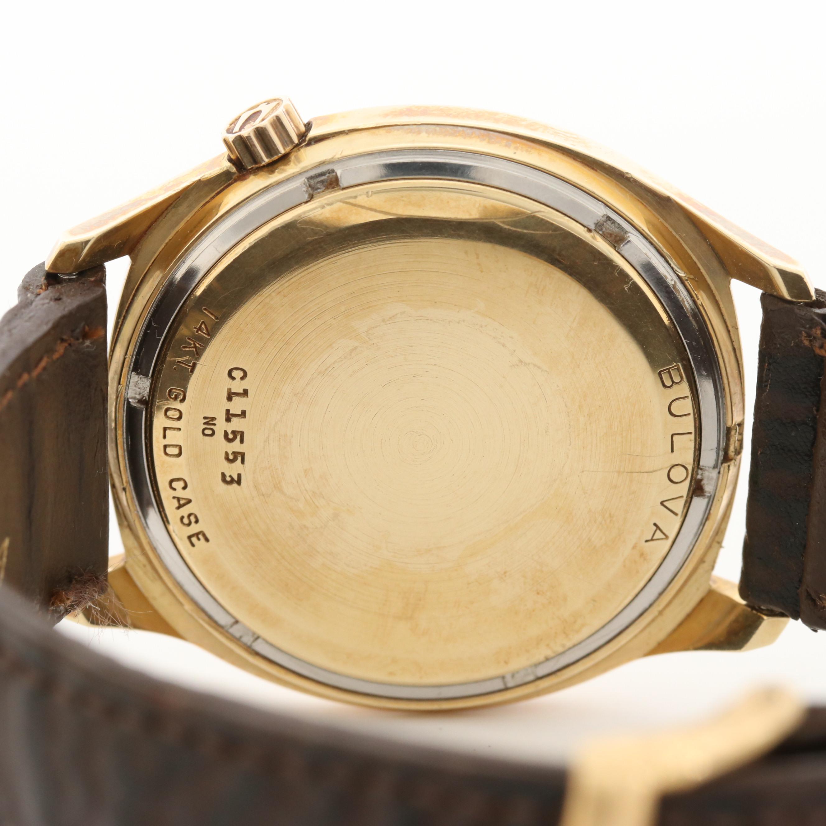 Vintage Bulova Accutron 14K Yellow Gold Tuning Fork Electric Watch