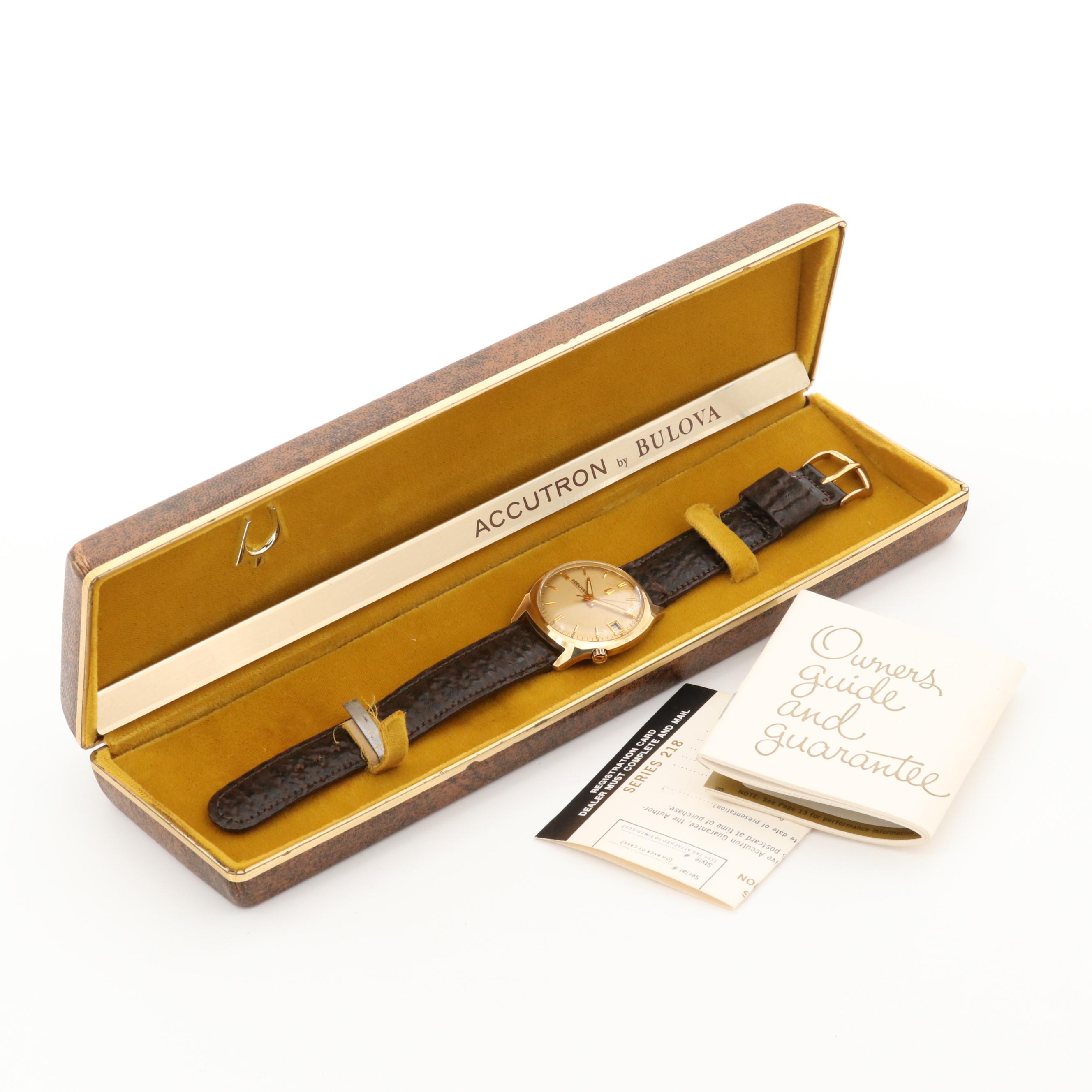 Vintage Bulova Accutron 14K Yellow Gold Tuning Fork Electric Watch