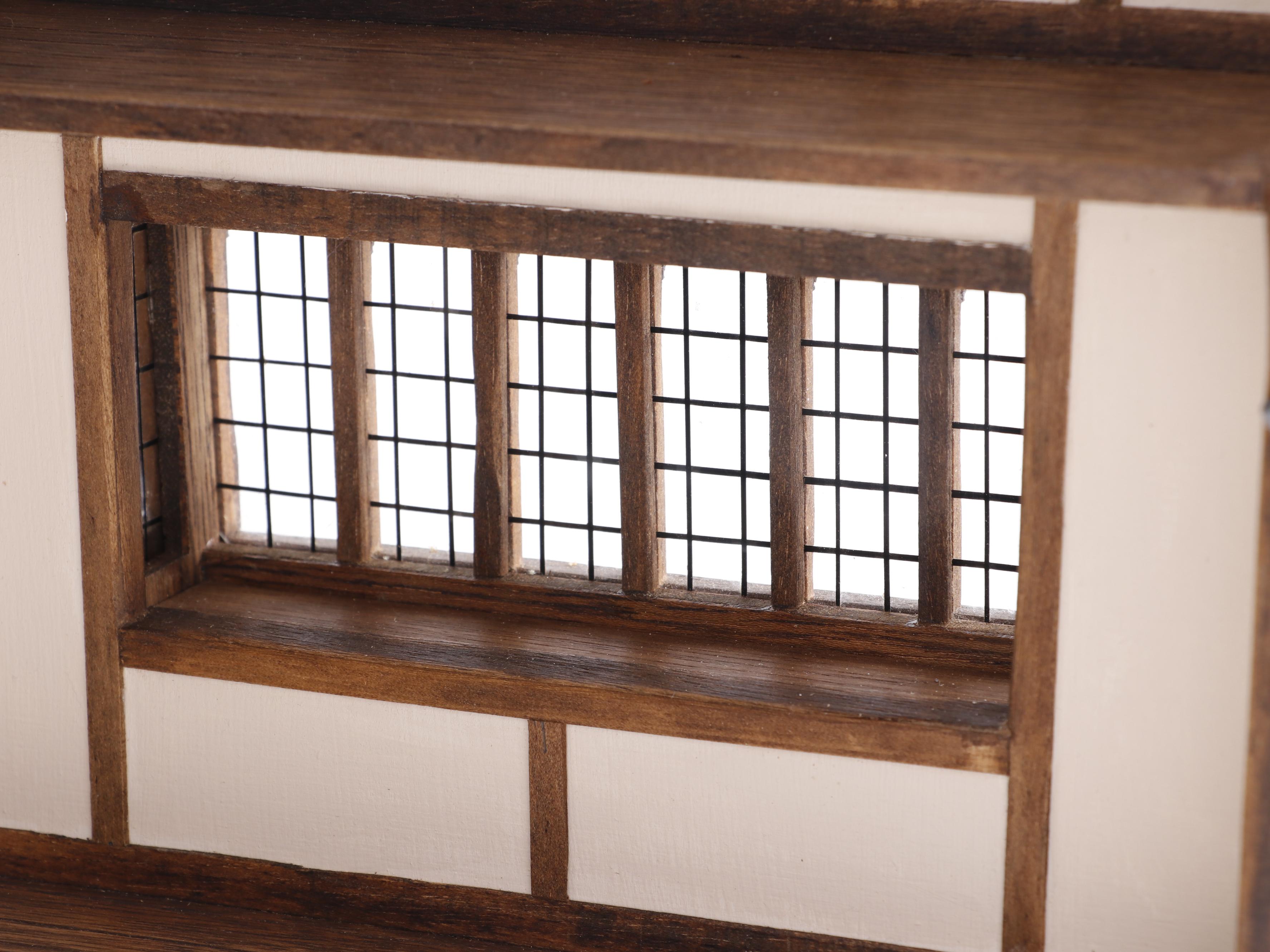 Miniature Tudor House "Trigger Pond" by Jim Hemsley including Accessories