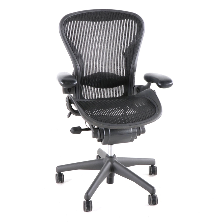 Herman Miller "Aeron" Black Swivel Office Chair