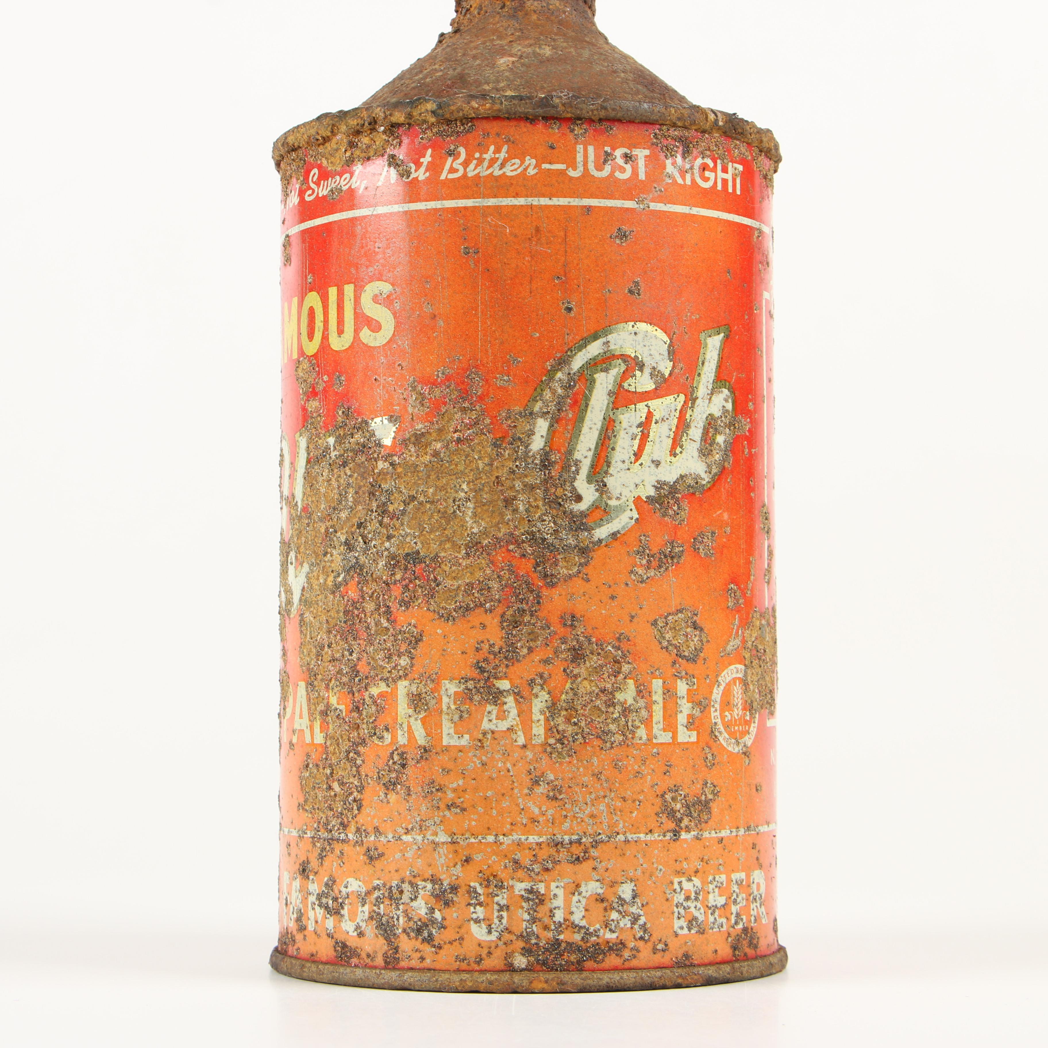 Pabst Blue Ribbon Snap-Cap Quart Beer Can and Other Cone Top Beer Cans, 1950s