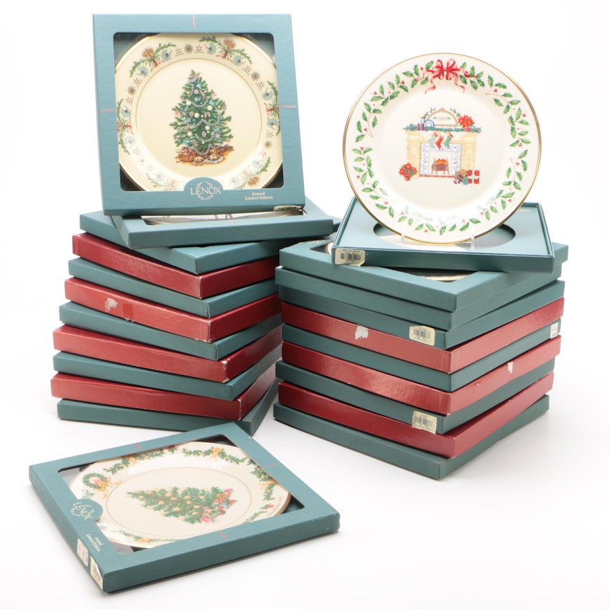 Lenox "Trees Around the World" and "Holiday Annual Christmas" Collector Plates