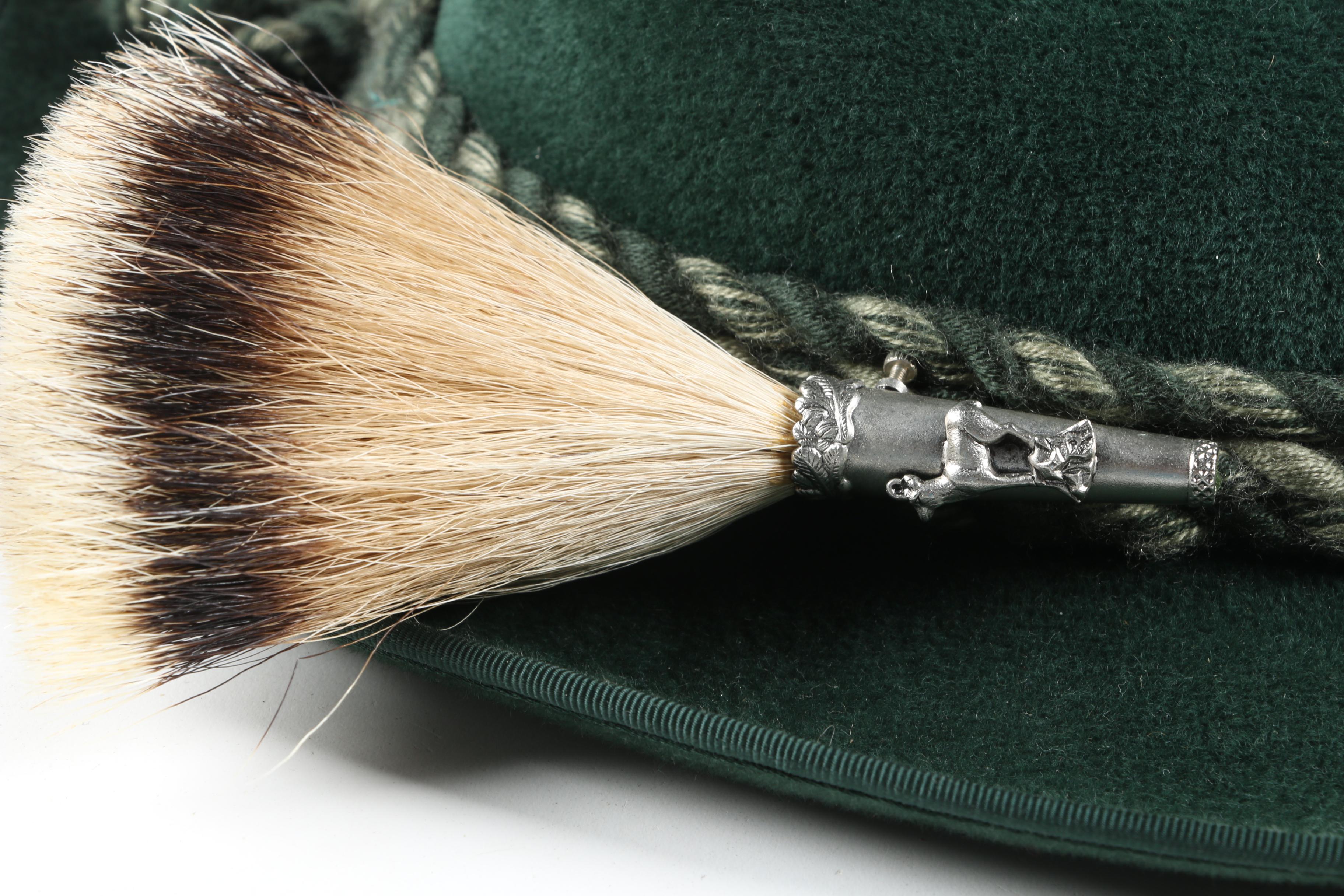 Ischler Hut Trachten Hat with Chamois Gamsbart and Wool Felt Breton Hat