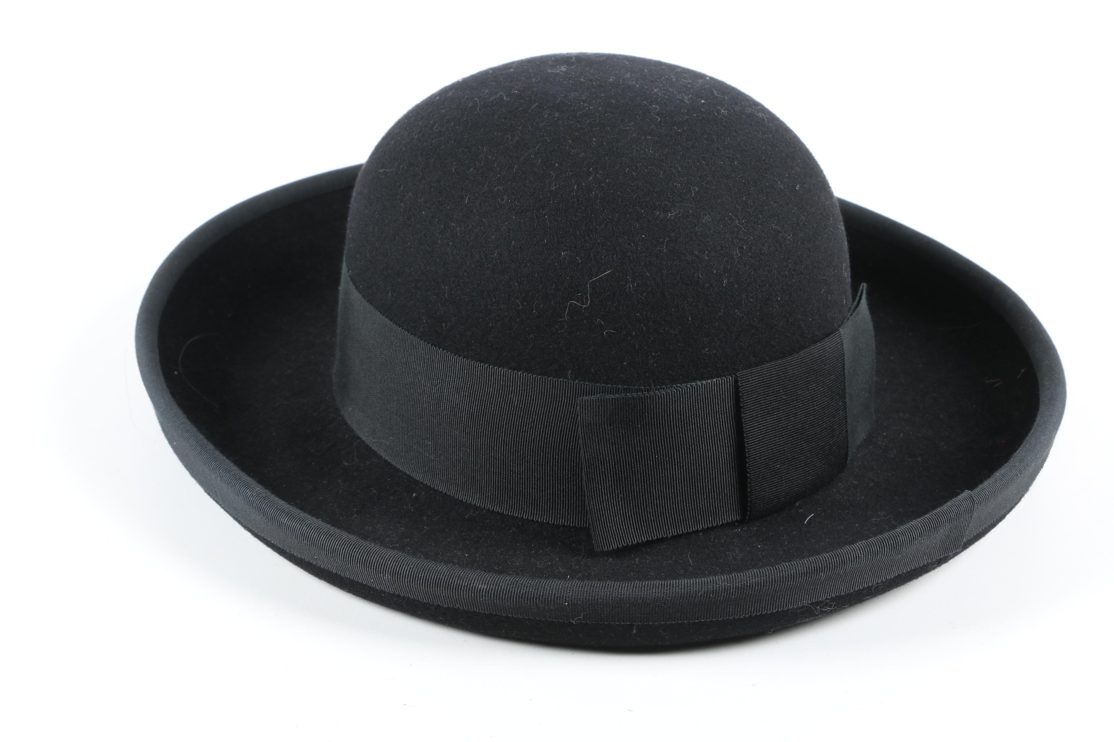 Ischler Hut Trachten Hat with Chamois Gamsbart and Wool Felt Breton Hat