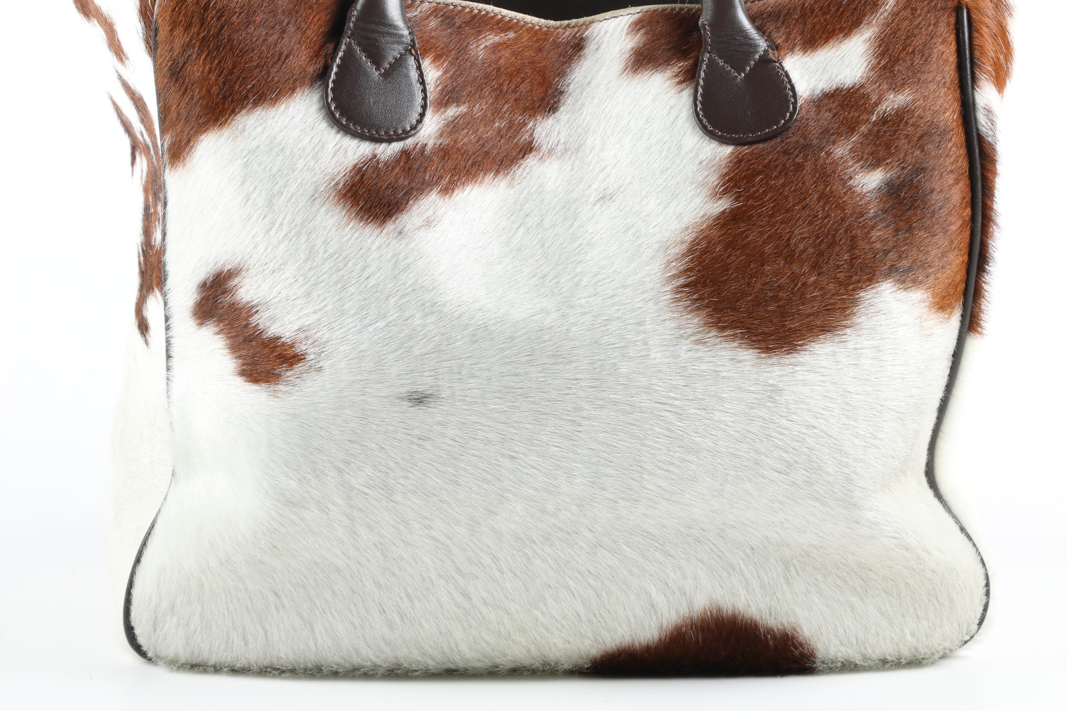 Mark and Graham Dyed Calf Hair and Leather Tote Bag