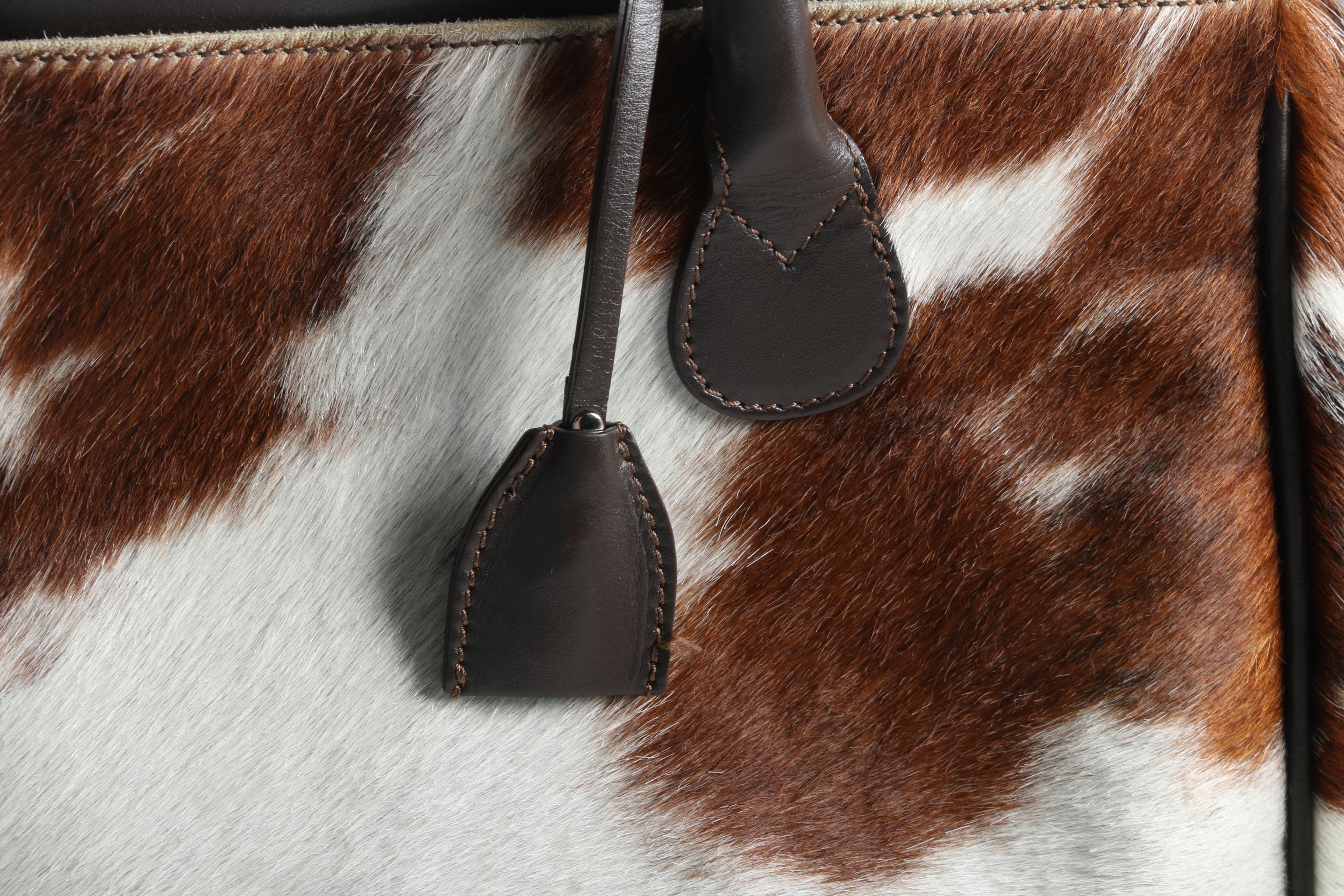 Mark and Graham Dyed Calf Hair and Leather Tote Bag