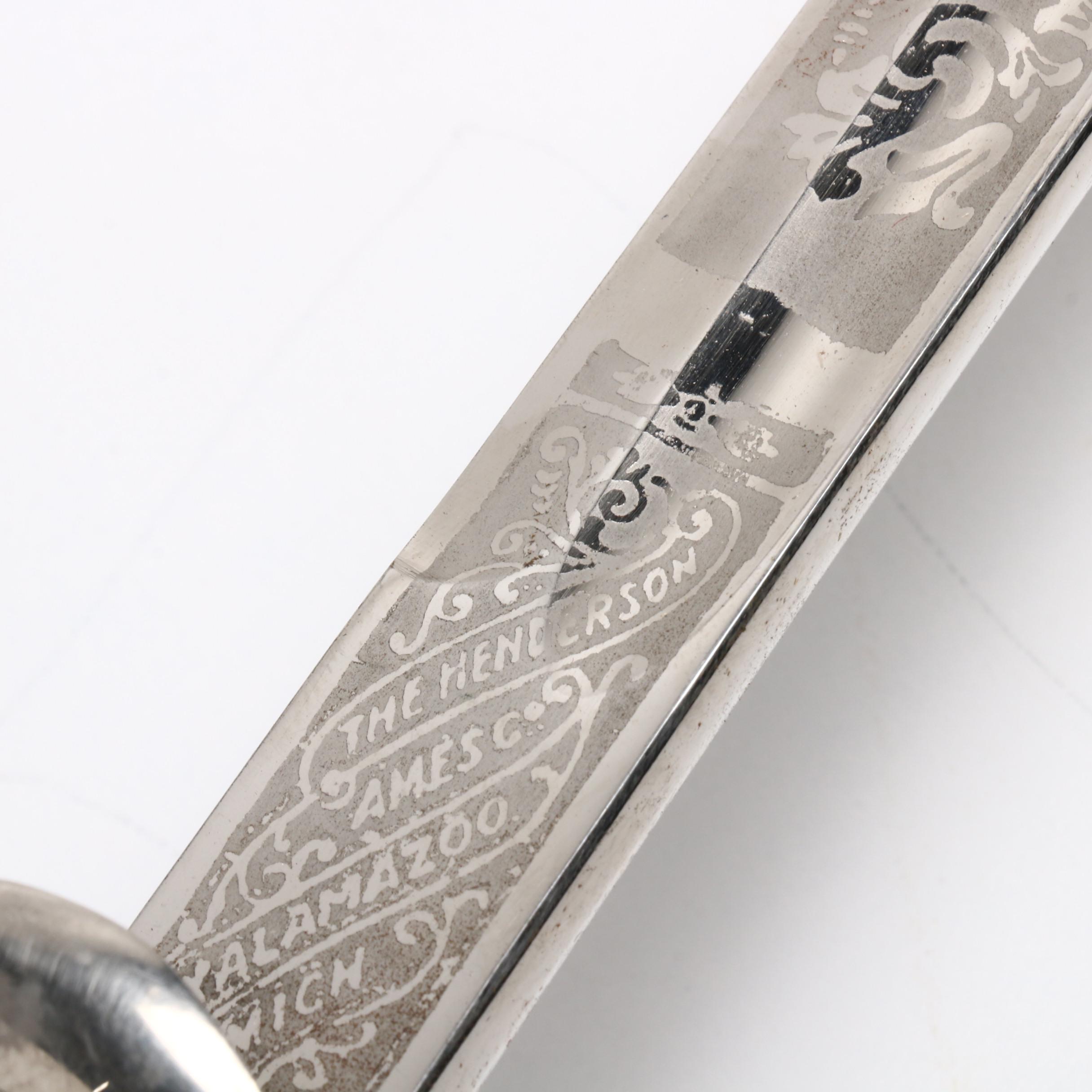 1930 Henderson Ames "Omaha Central" Presentation Sword with Scabbard