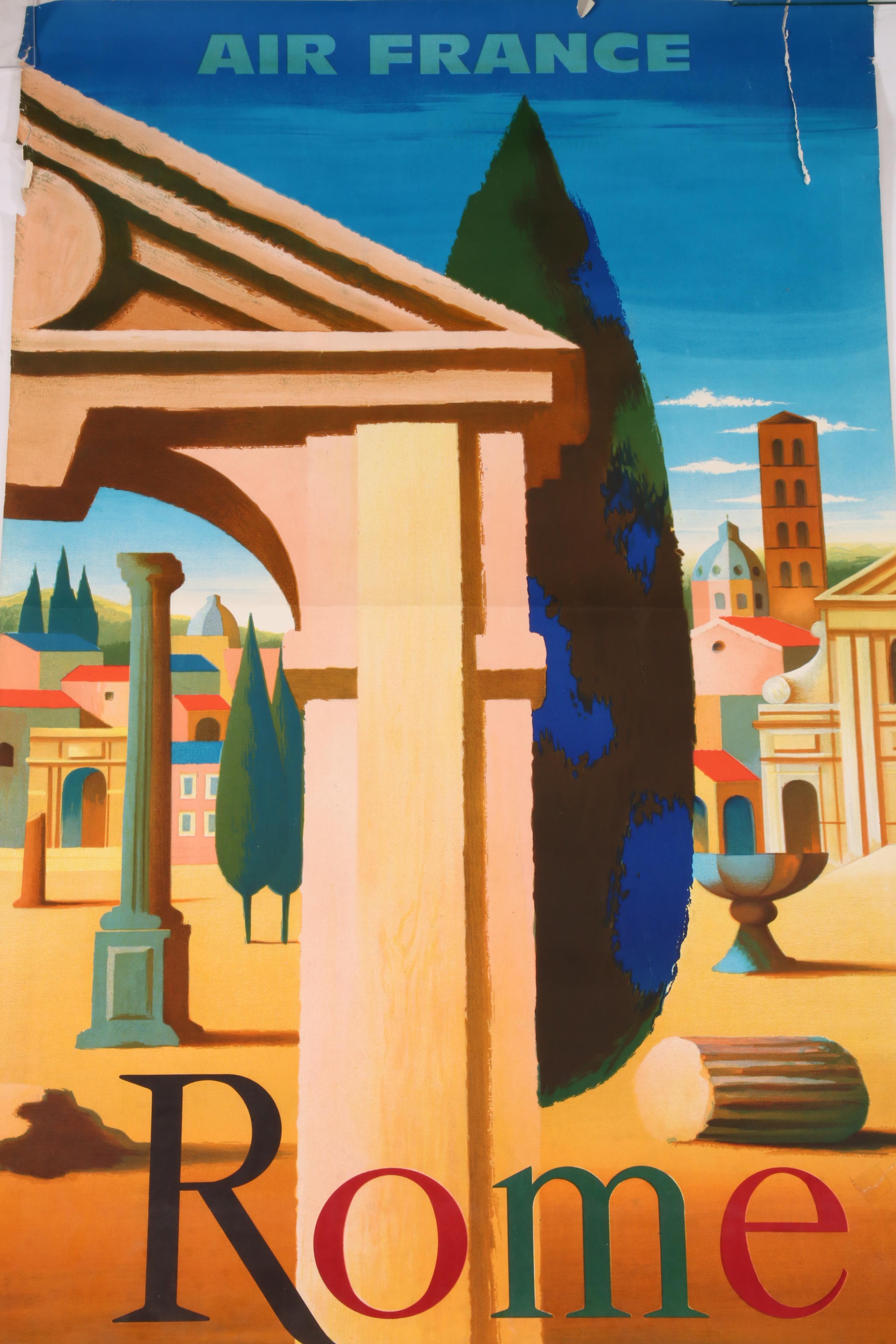 Jacques Nathan-Garamond Travel Poster for Air France to Rome