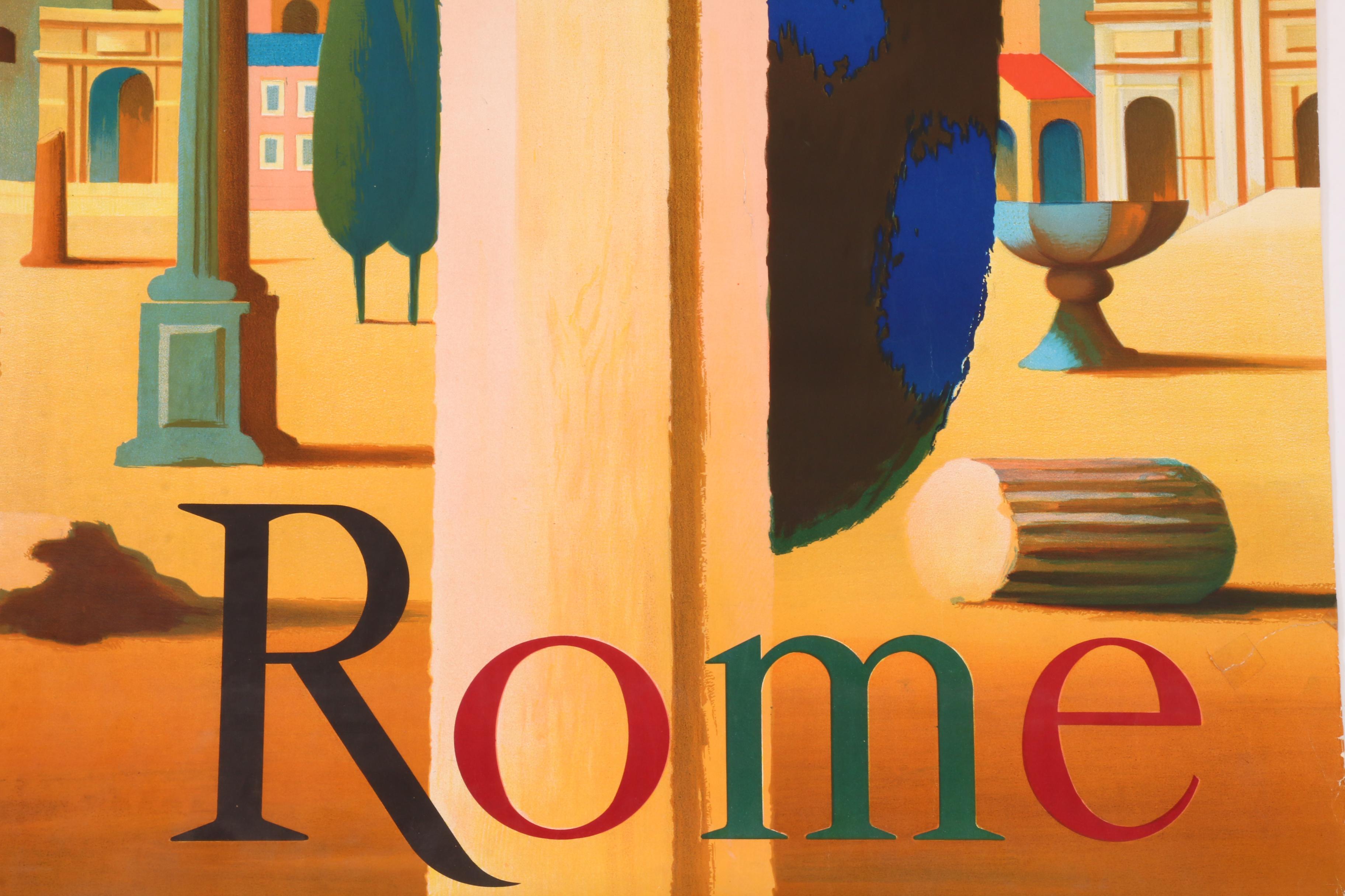 Jacques Nathan-Garamond Travel Poster for Air France to Rome