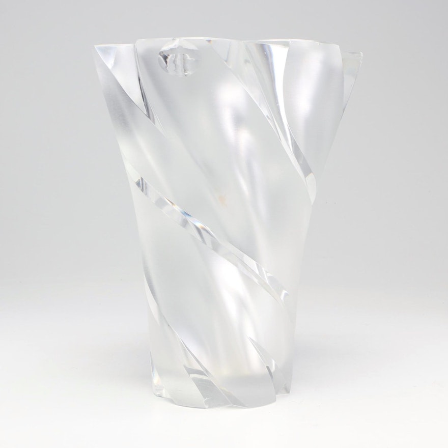 Lalique "Narcisse" Frosted Crystal Vase