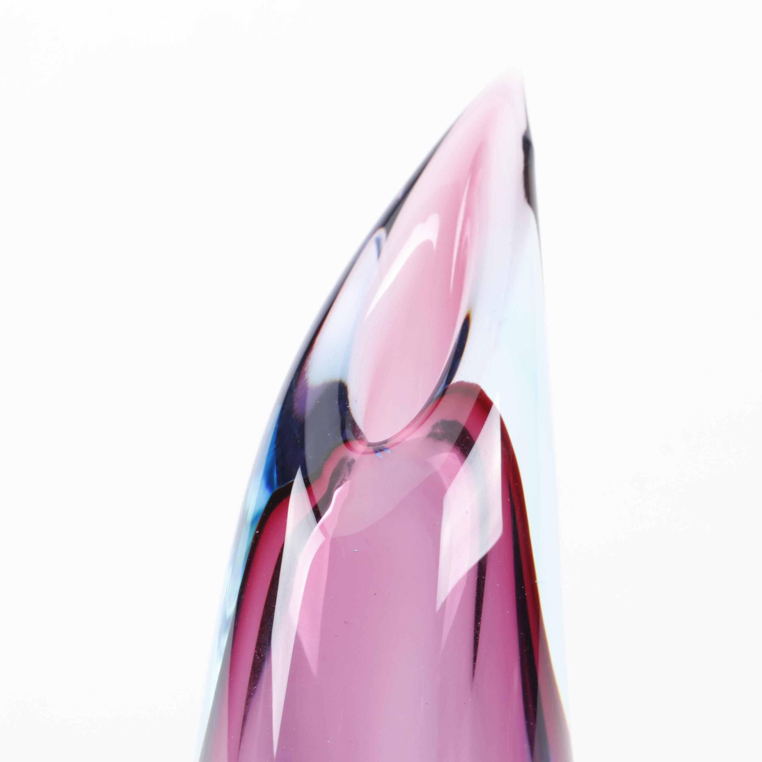 Luigi Onesto Oggetti Murano Encased Glass Vase