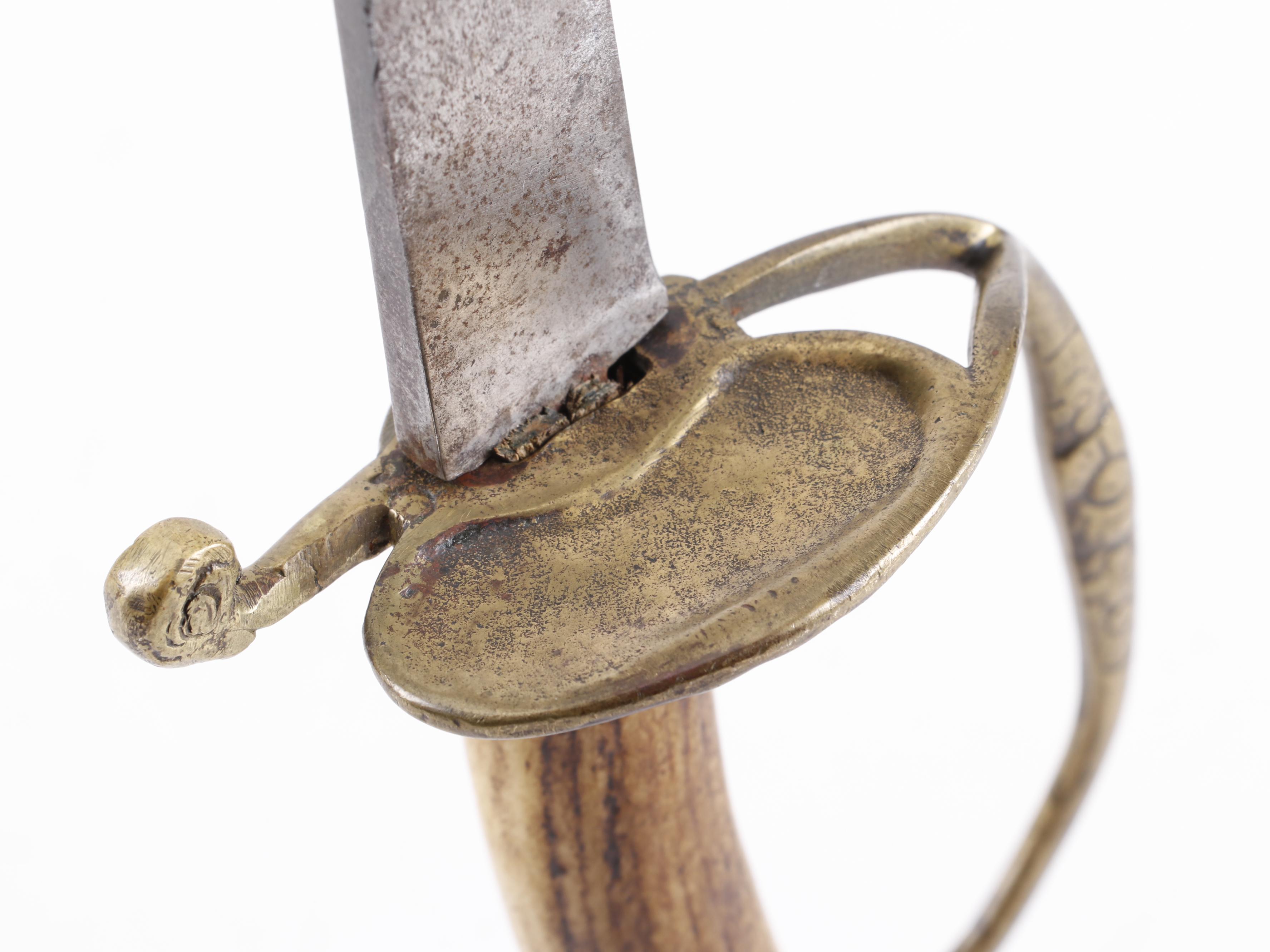 Revolutionary War Era Stag Handle Hunting Sword, 18th Century