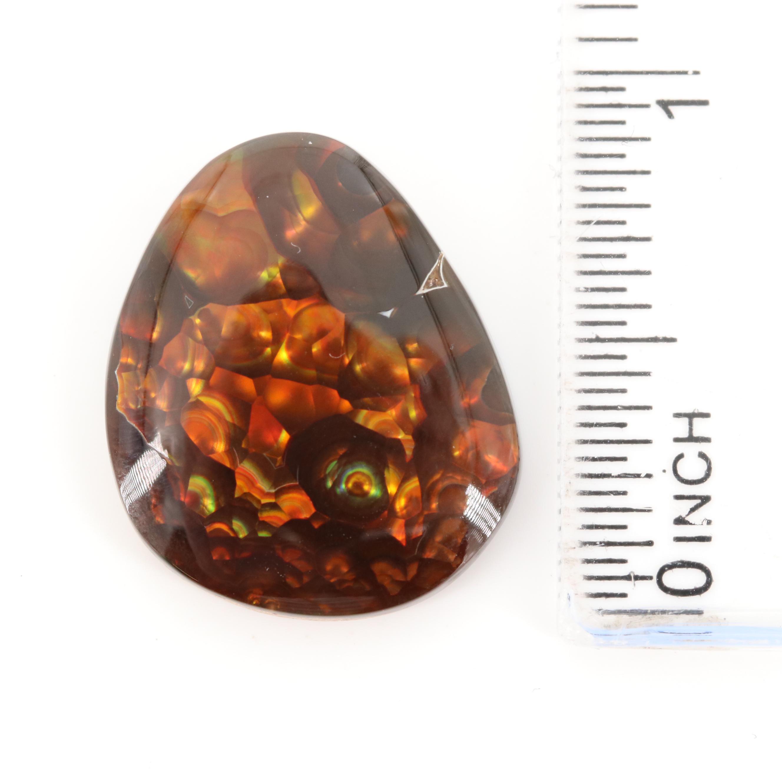 Loose 16.65 CT Fire Form Agate