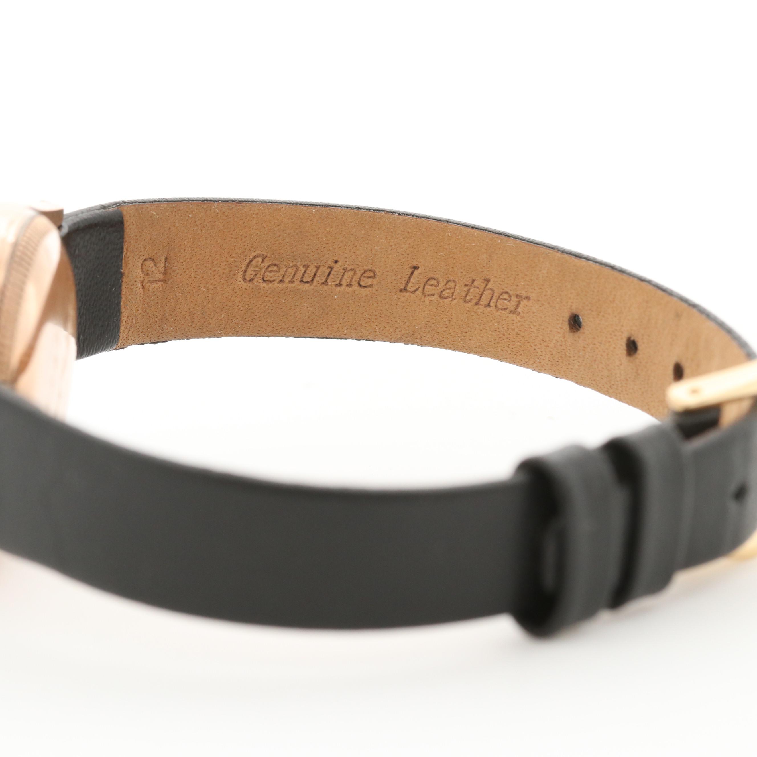 Vintage Rolex Oyster Perpetual Bubbleback 14K Rose Gold Automatic Watch