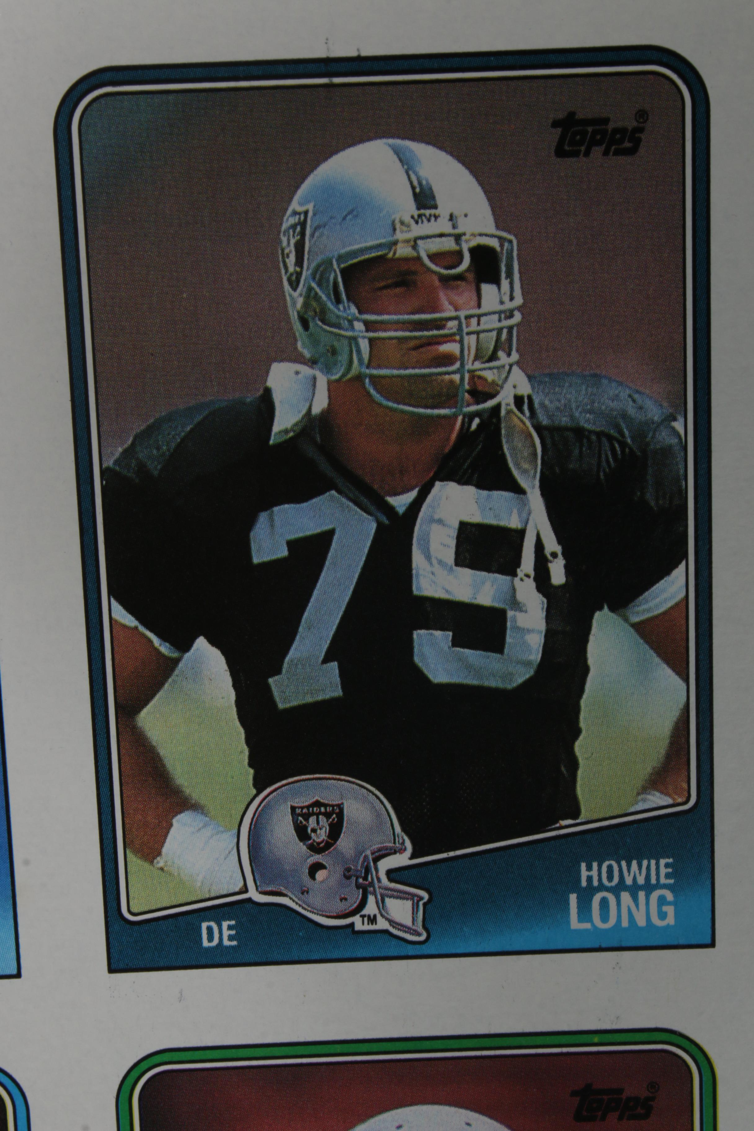 1988 Topps Uncut NFL Card Sheets Featuring Bo Jackson "Super Rookie" Card