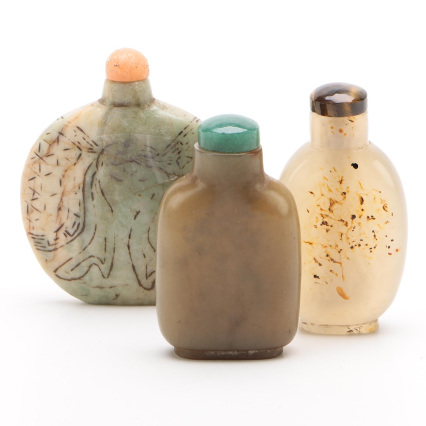 Chinese Snuff Bottle Assortment, Early to Mid 20th Century