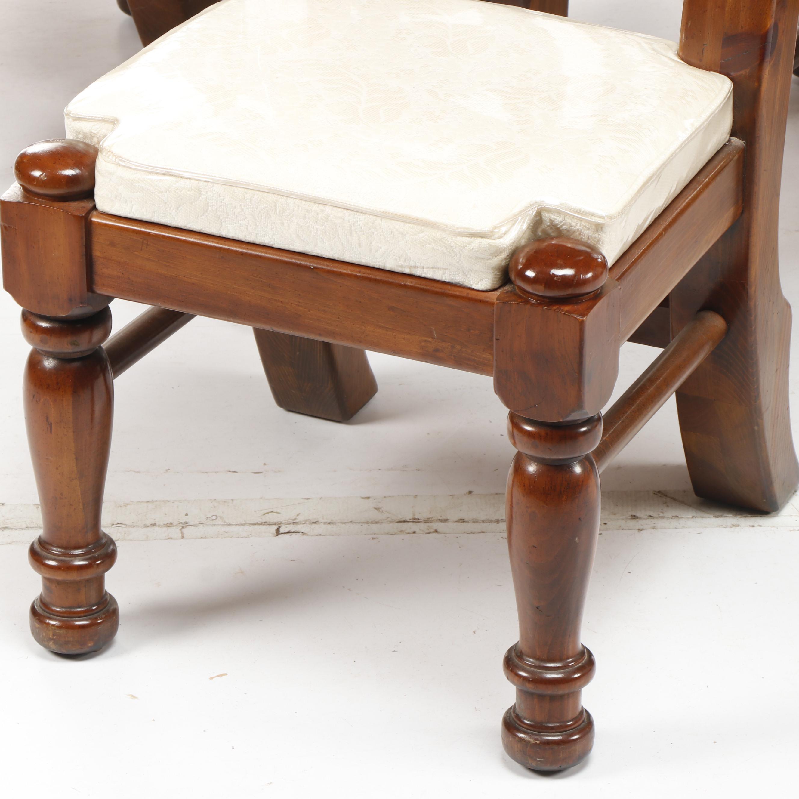 Large Contemporary Farmhouse Ladderback Wooden Dining Chairs