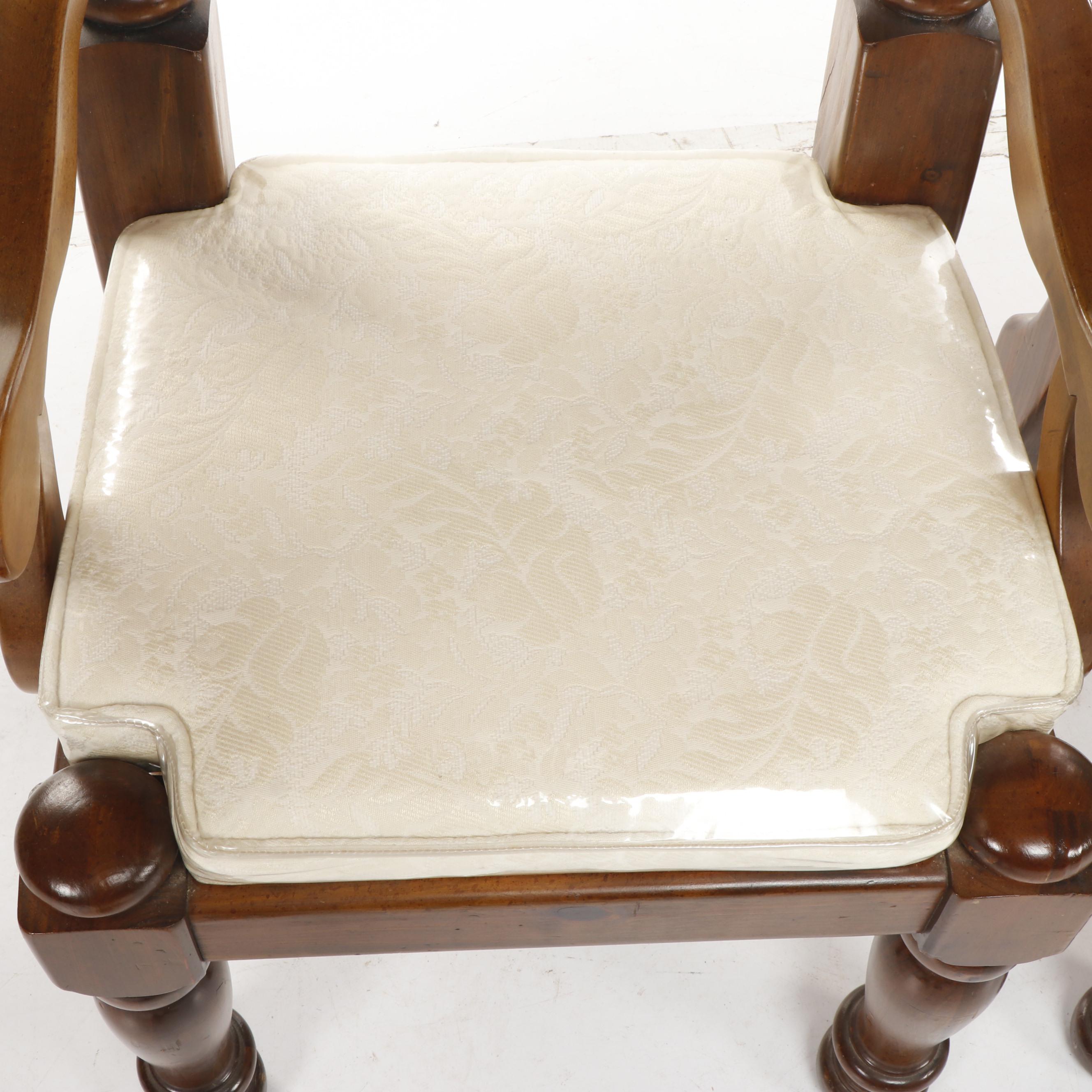 Large Contemporary Farmhouse Ladderback Wooden Dining Chairs