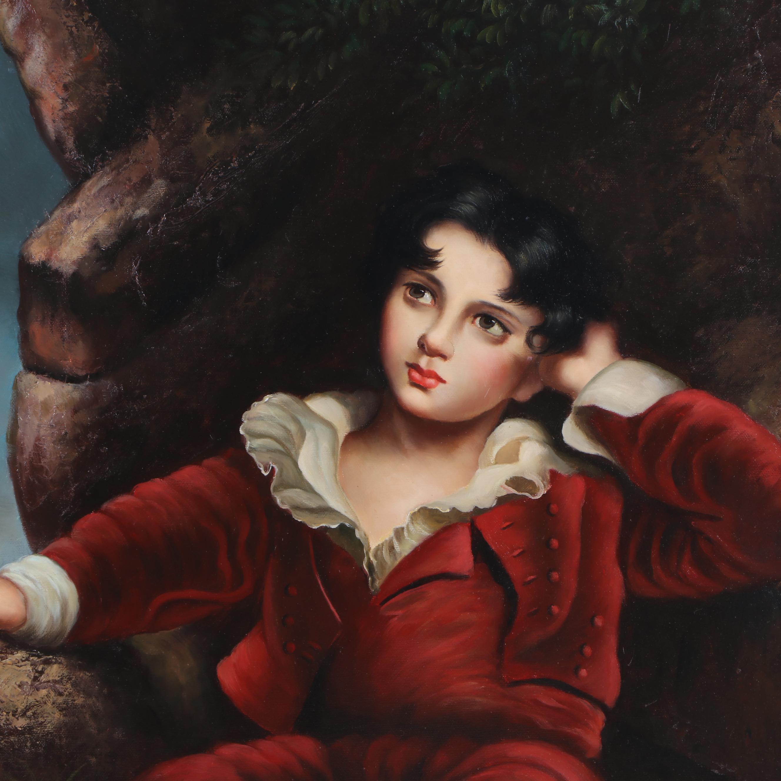 Copy Oil Painting After Sir Thomas Lawrence "The Red Boy"