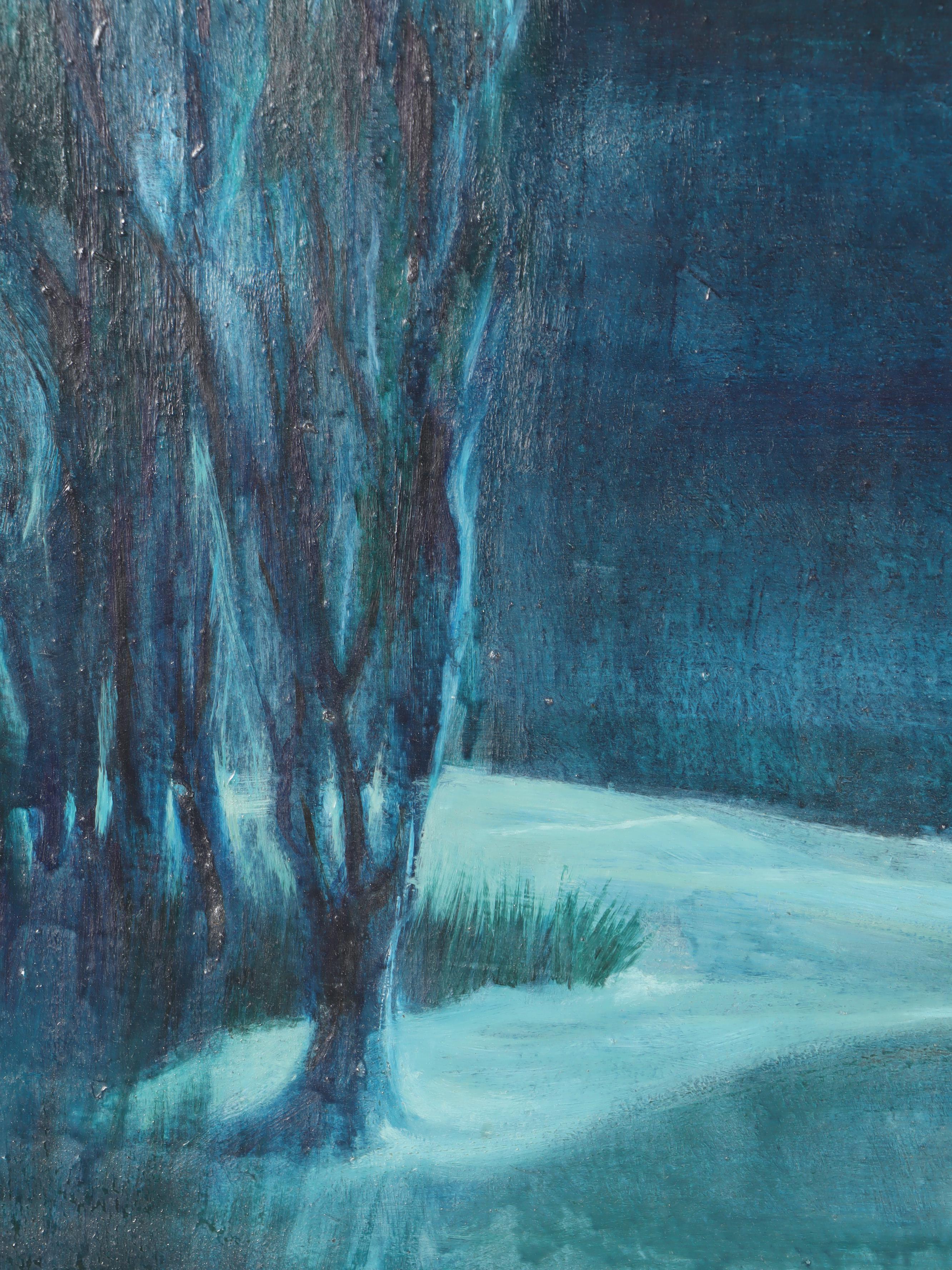 Harry Breen Moonlit Landscape Oil Painting