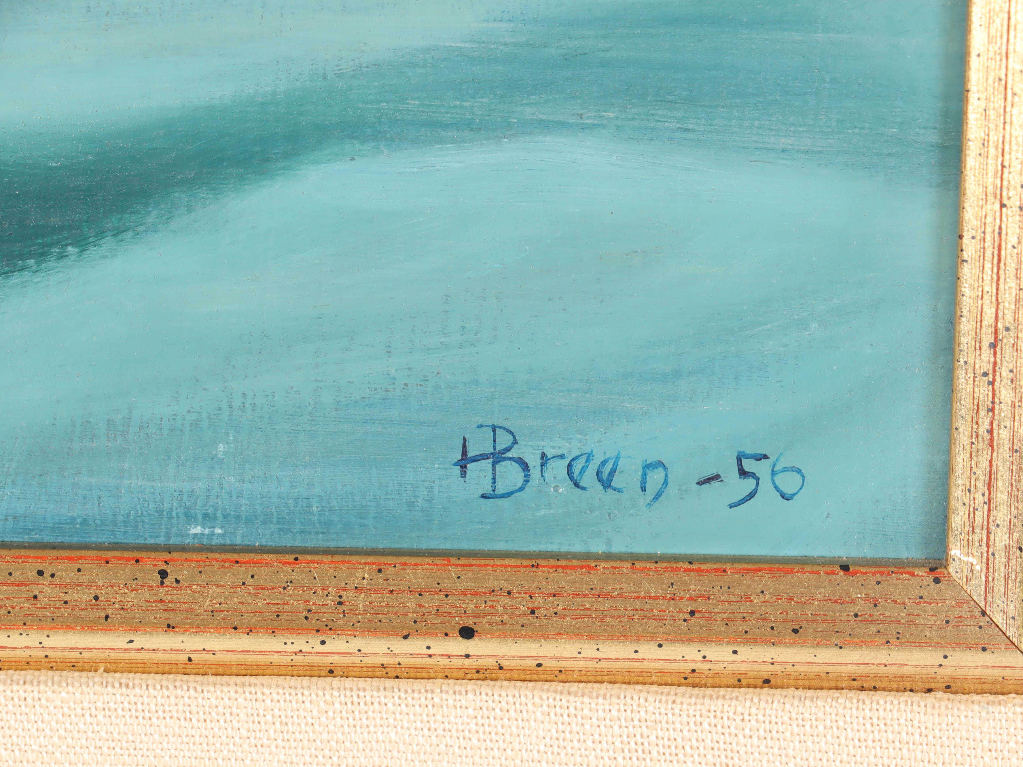 Harry Breen Moonlit Landscape Oil Painting