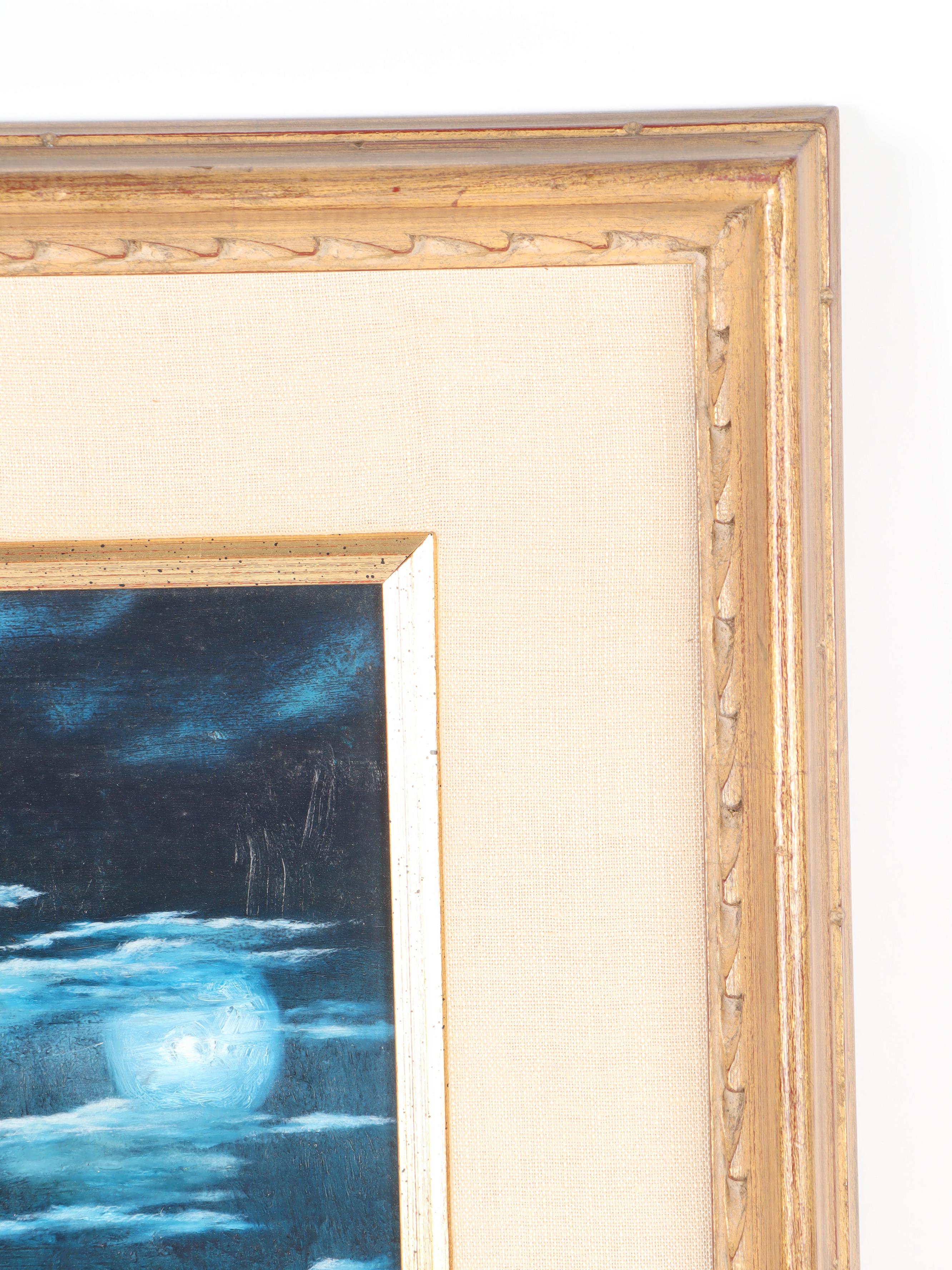 Harry Breen Moonlit Landscape Oil Painting