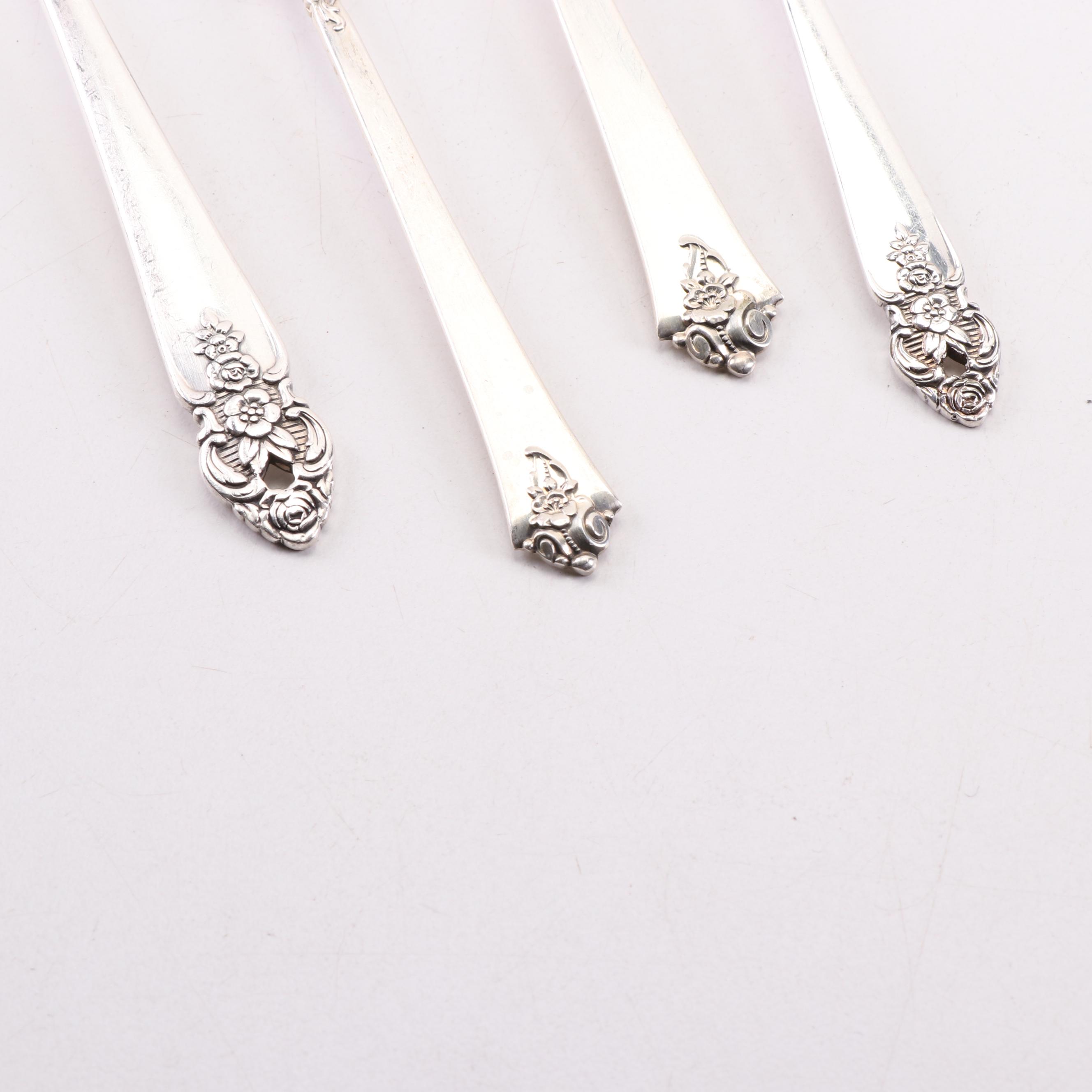 Royal Crest "Castle Rose" Sterling Silver Flatware and Prestige Silver Plate
