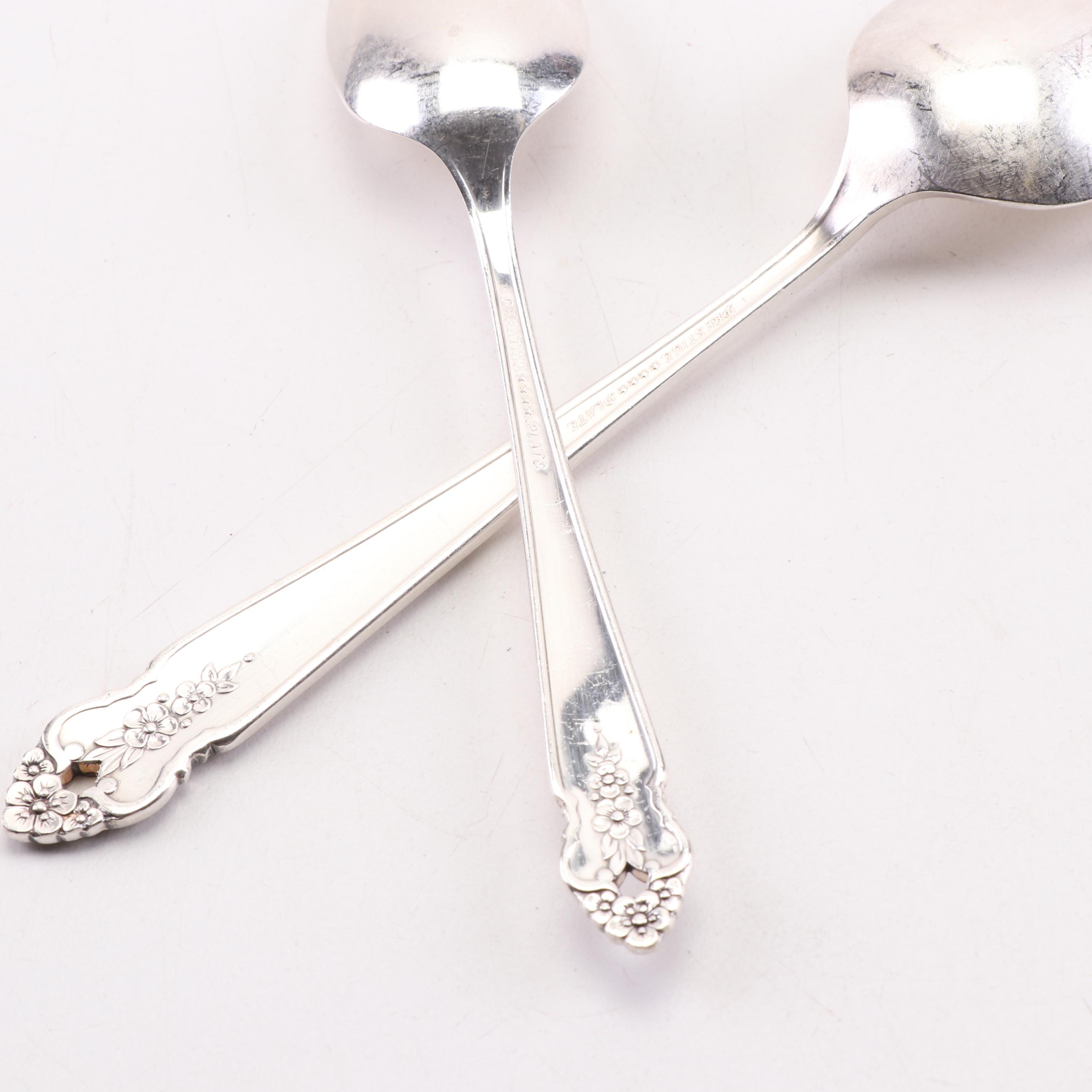 Royal Crest "Castle Rose" Sterling Silver Flatware and Prestige Silver Plate