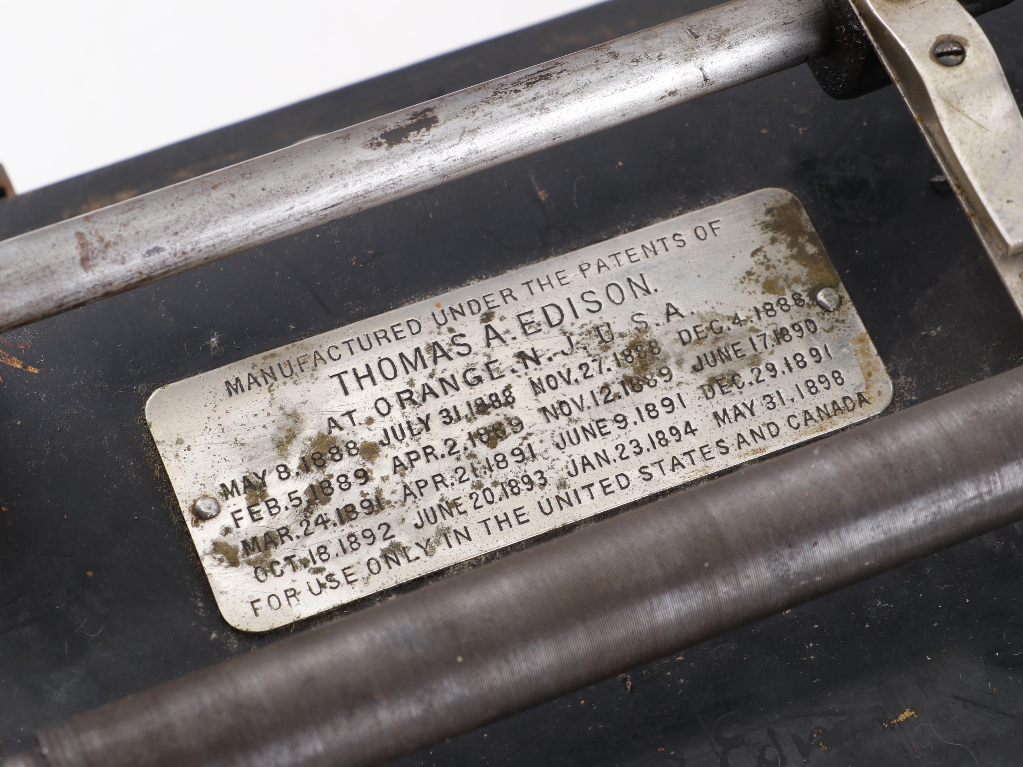 1898 Thomas Edison Home Phonograph