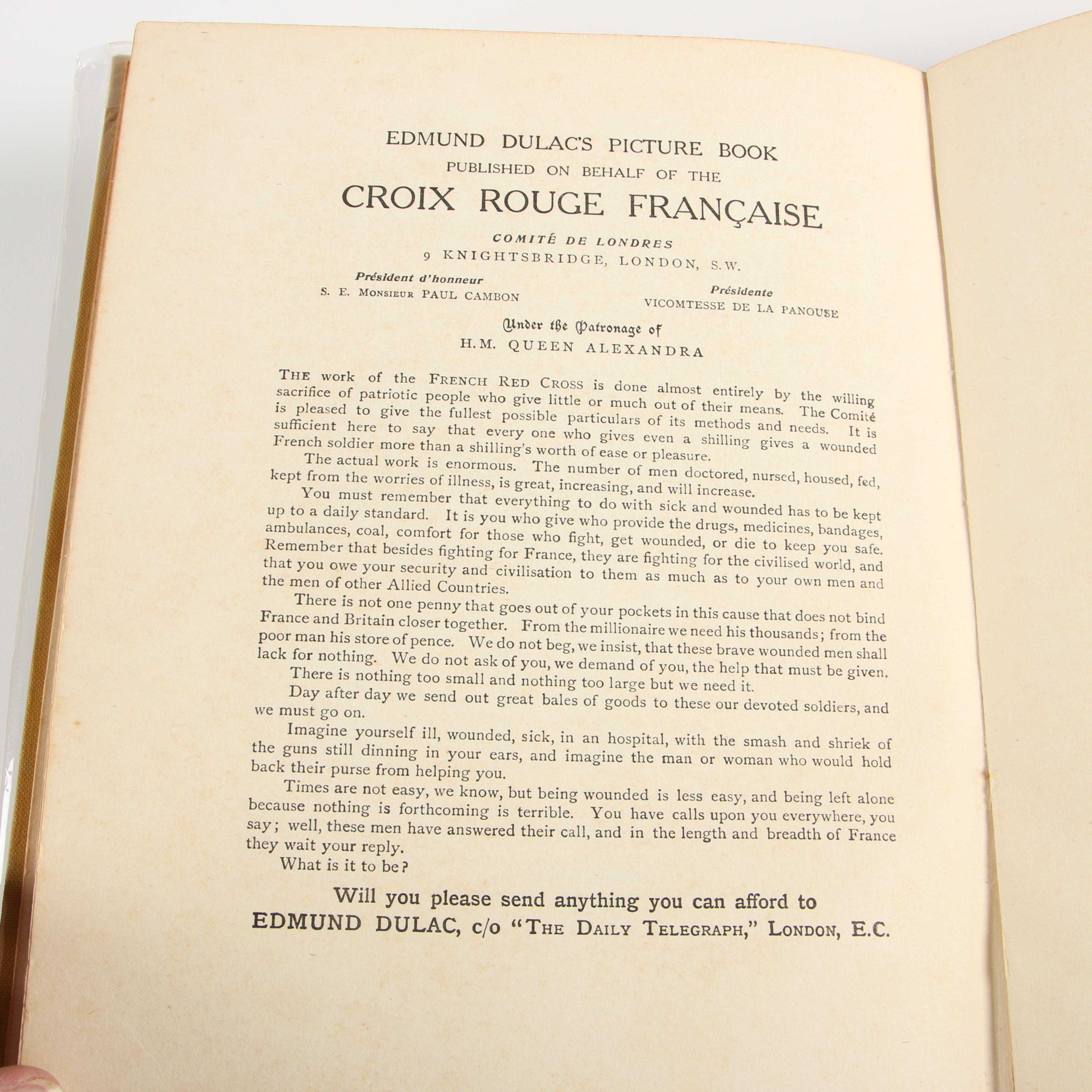 1915 "Edmund Dulac's Picture-Book for the French Red Cross" Anthology