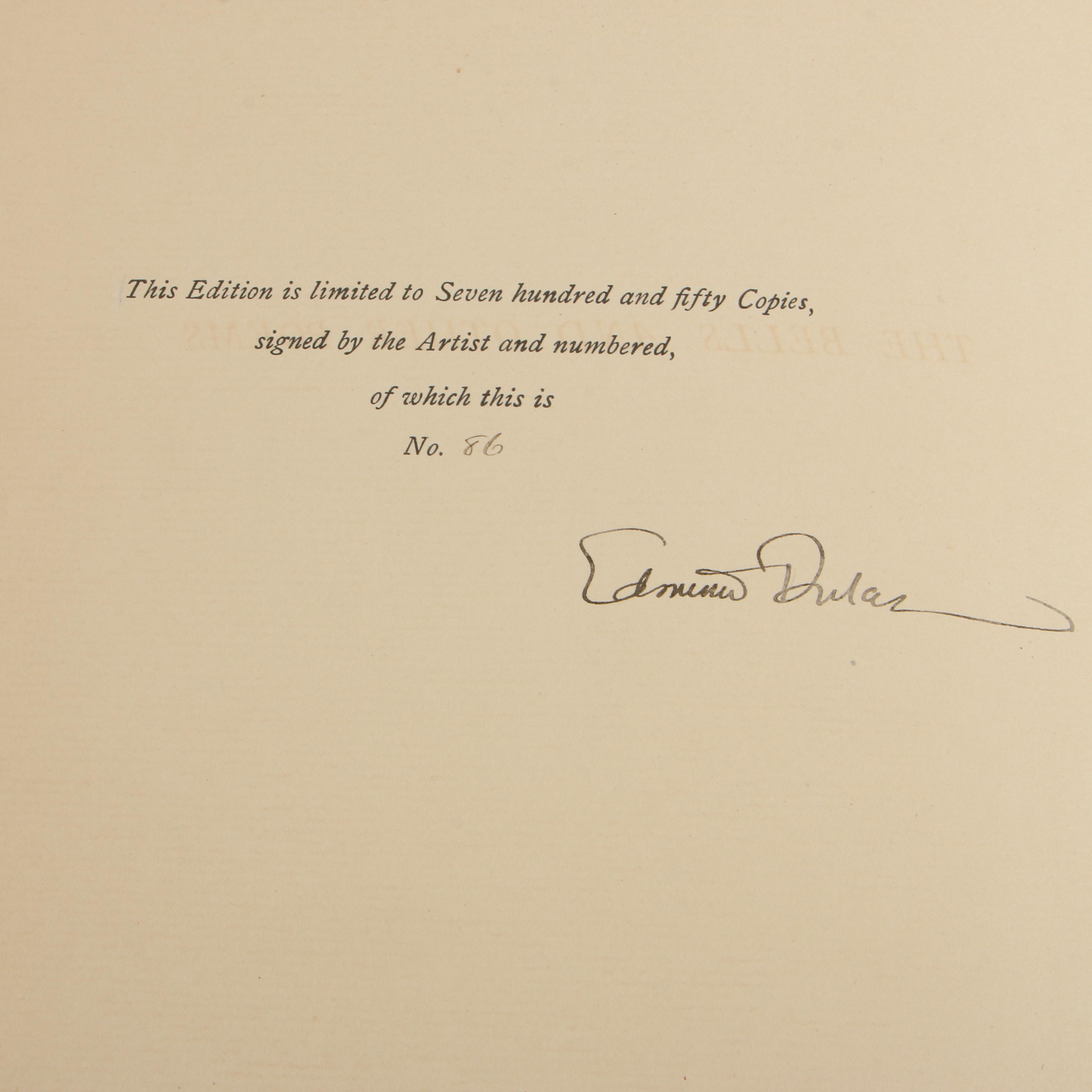 1912 Edmund Dulac Signed "The Bells and Other Poems" by Edgar Allan Poe