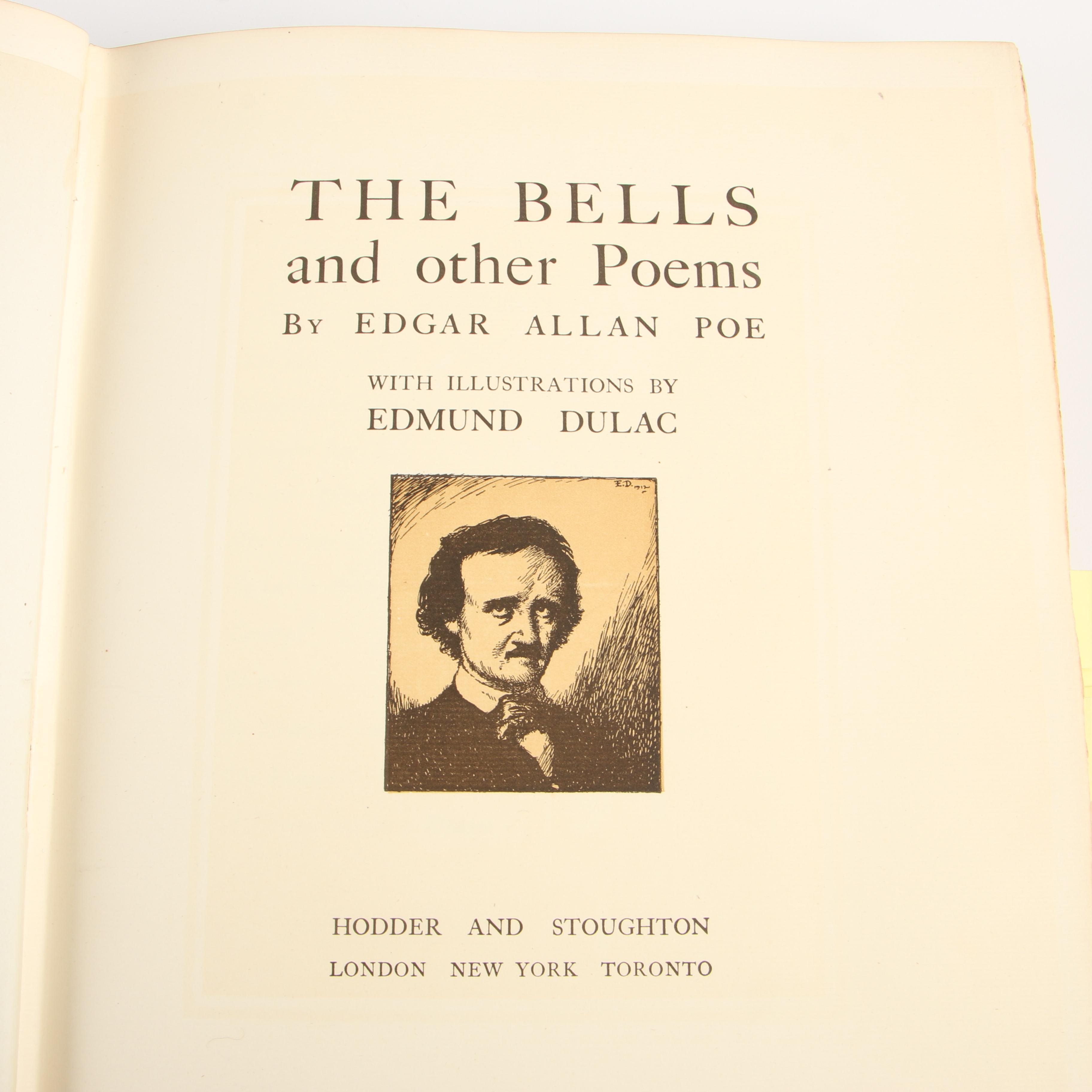 1912 Edmund Dulac Signed "The Bells and Other Poems" by Edgar Allan Poe