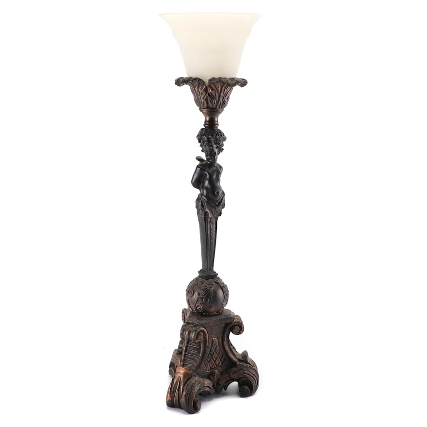 Figural Torchiere Table Lamp