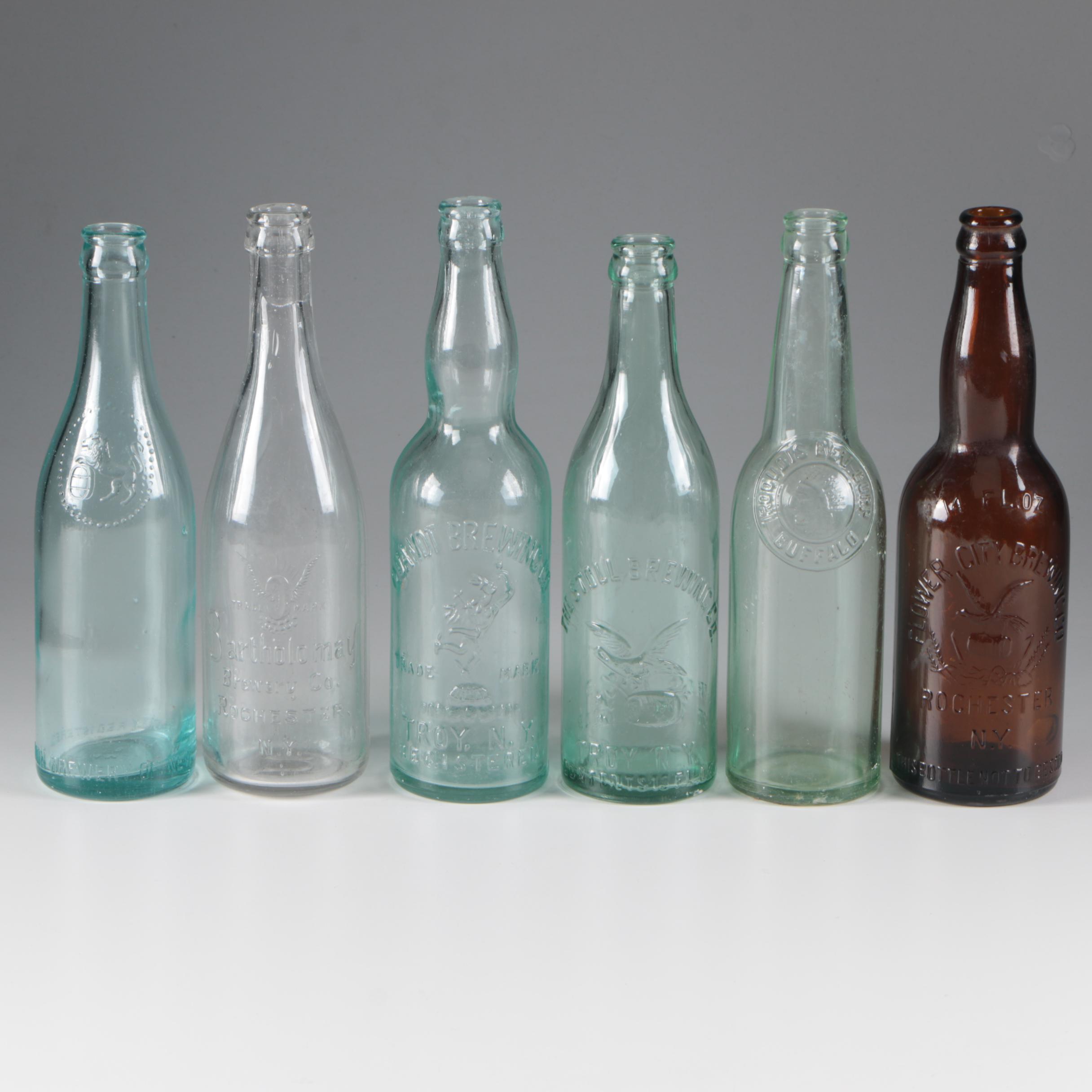 Glass Beer Bottles From New York Breweries, Late 19th to Early 20th Century